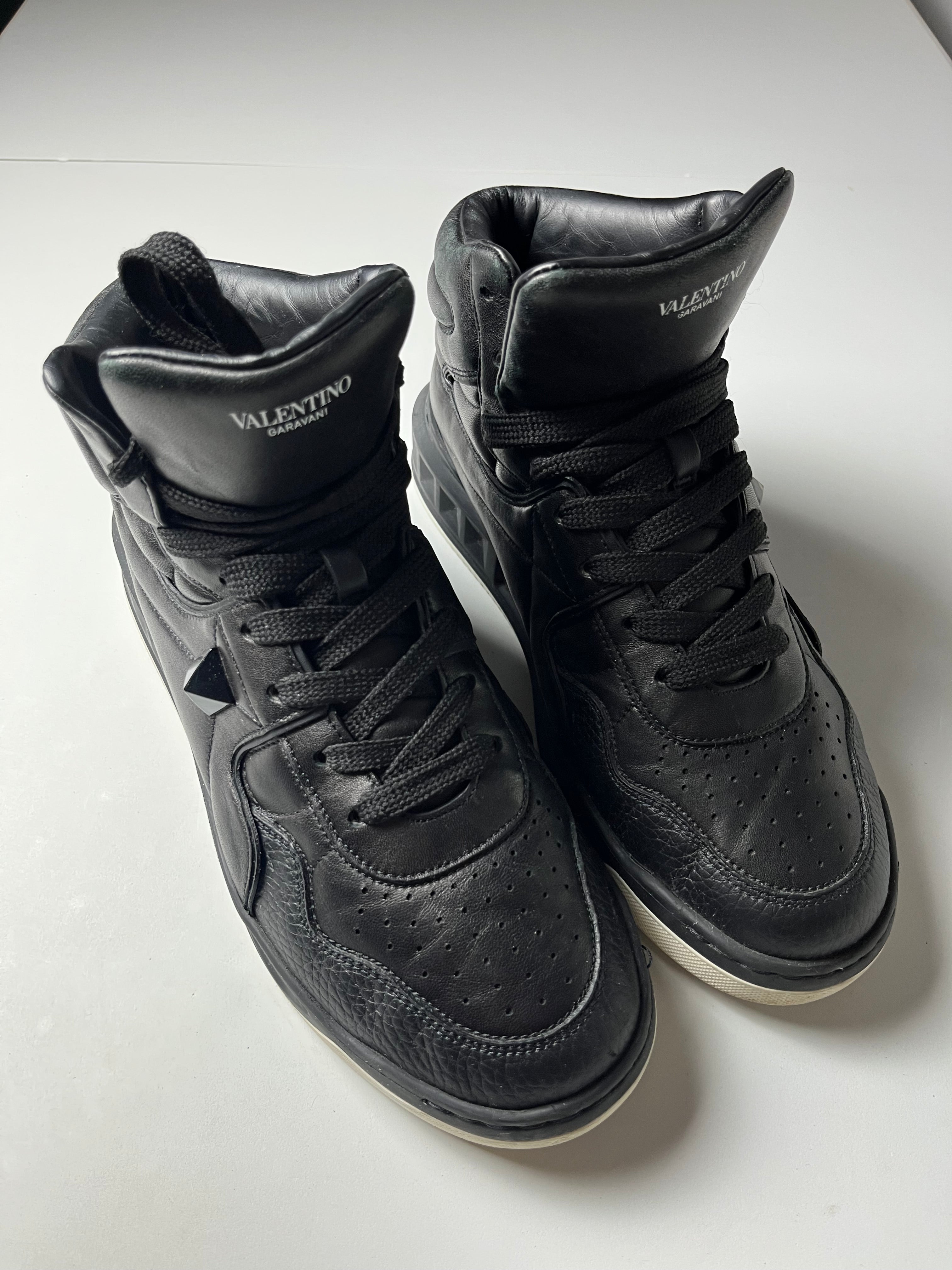 Valentino Garavani one stud high tops - Eu 42 1/2 - black