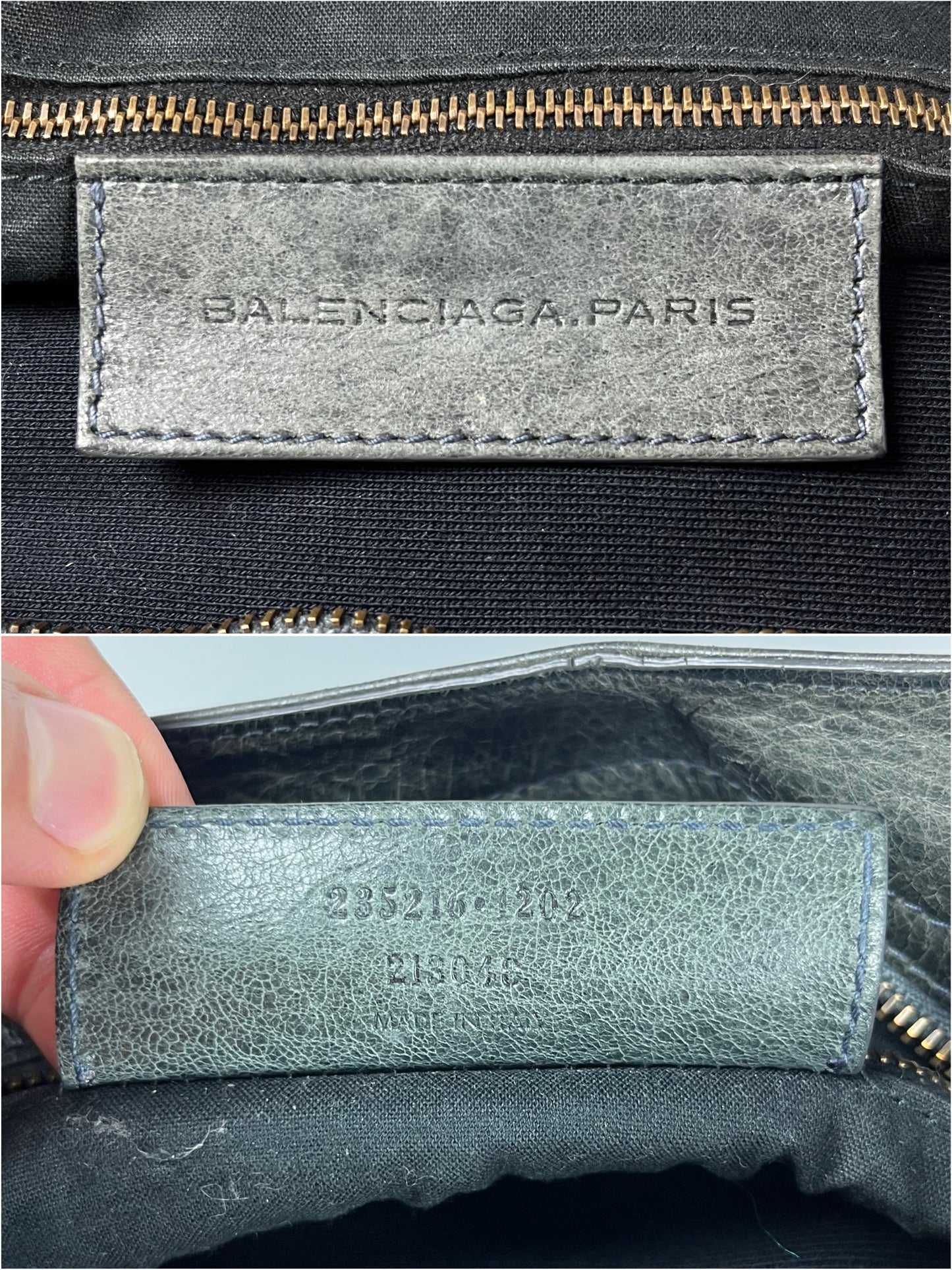 2012 BALENCIAGA
Black Lambskin Leather Motorcycle Velo Bag