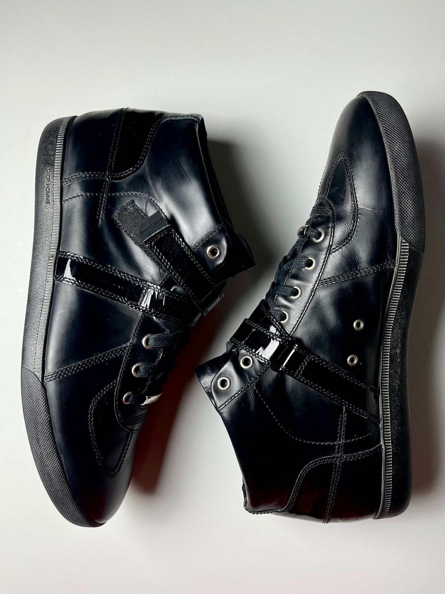 2010 Dior by Hedi Slimane high leather gat sneakers - EU 44 - black