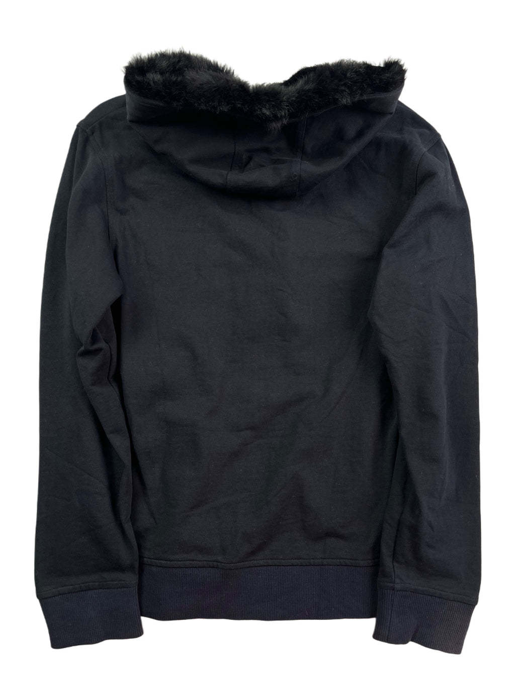 00’s BURBERRY rabbit fur zip hoodie (M/L) - black