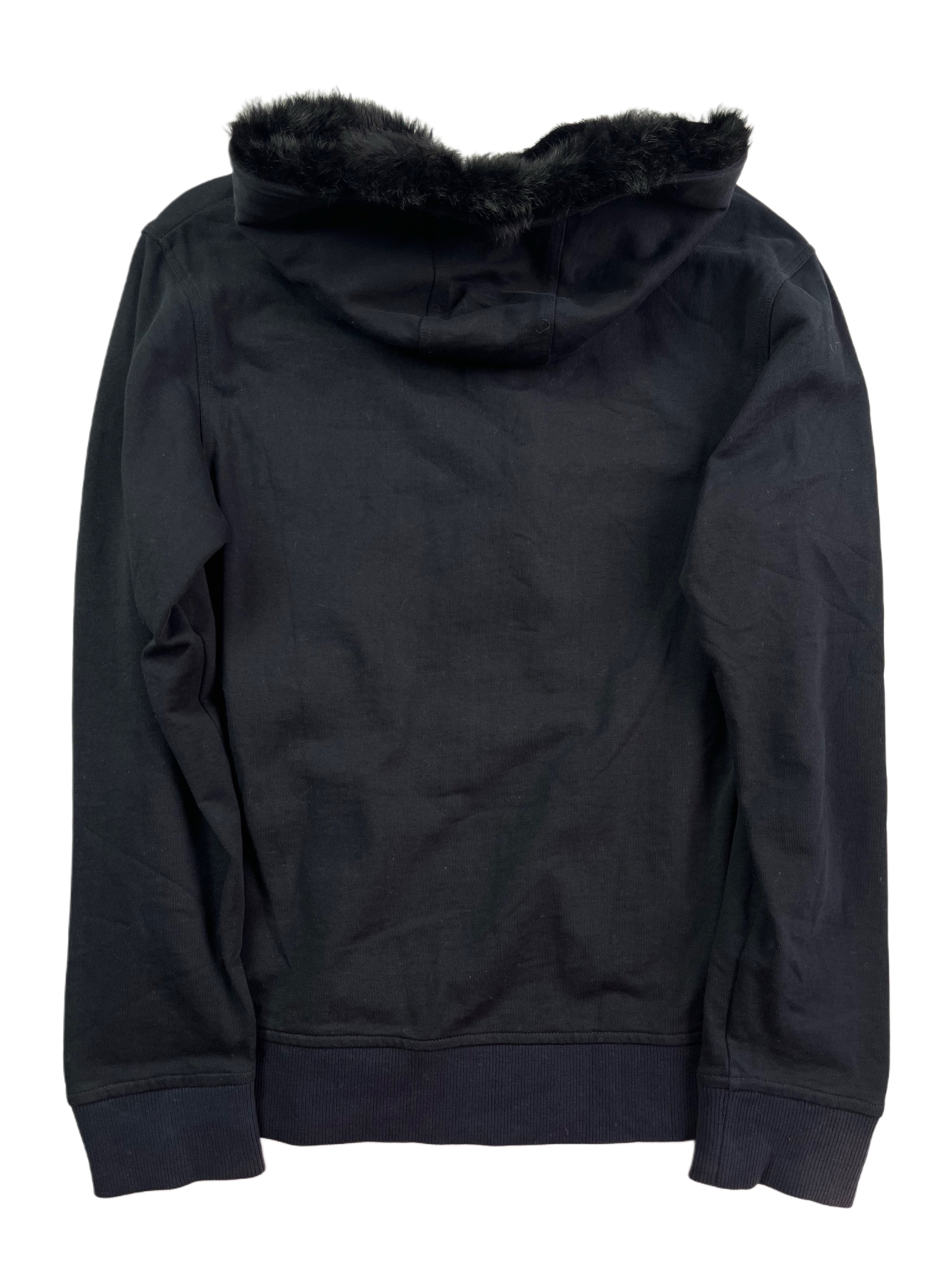 00’s BURBERRY rabbit fur zip hoodie (M/L) - black