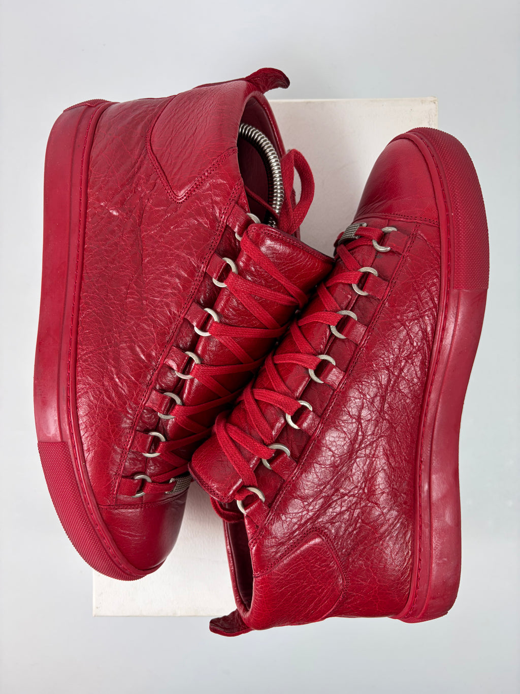Balenciaga arena high tops - eu 41 / us 9 - red