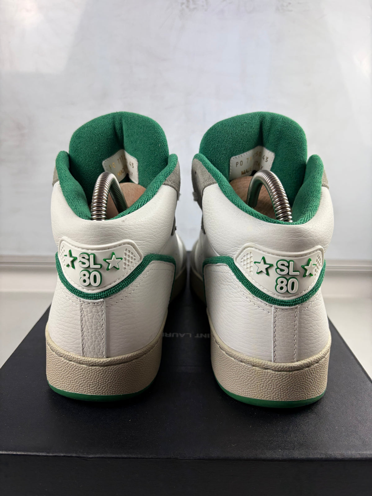 Saint Laurent SL/80 High-Top - eu 43 / us 10 - white & green