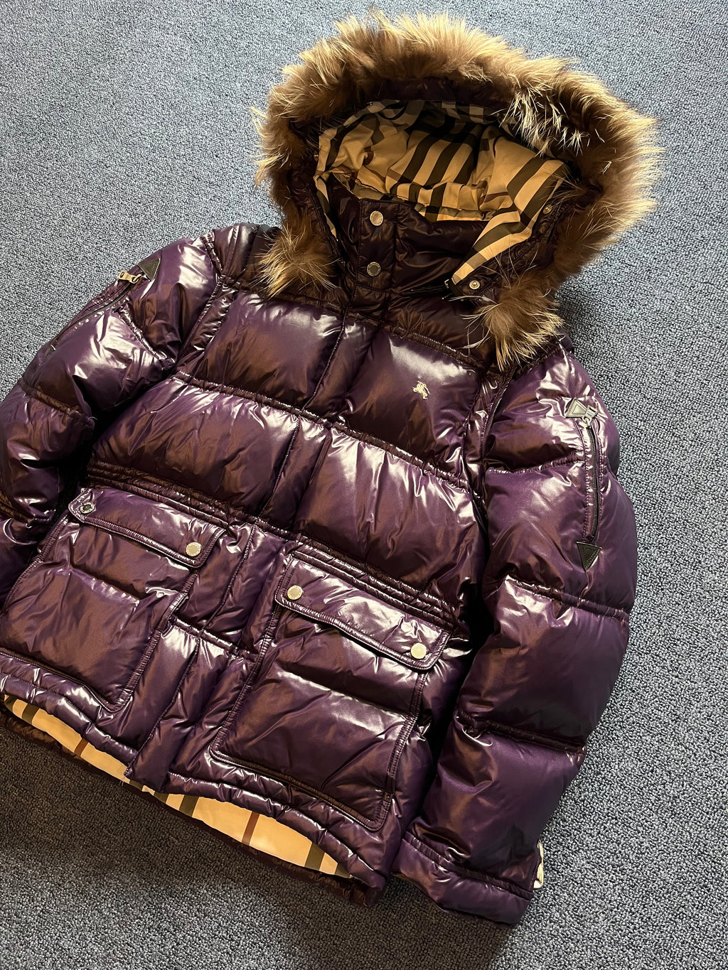 00’s BURBERRY made in Japan real fur down jacket (M)