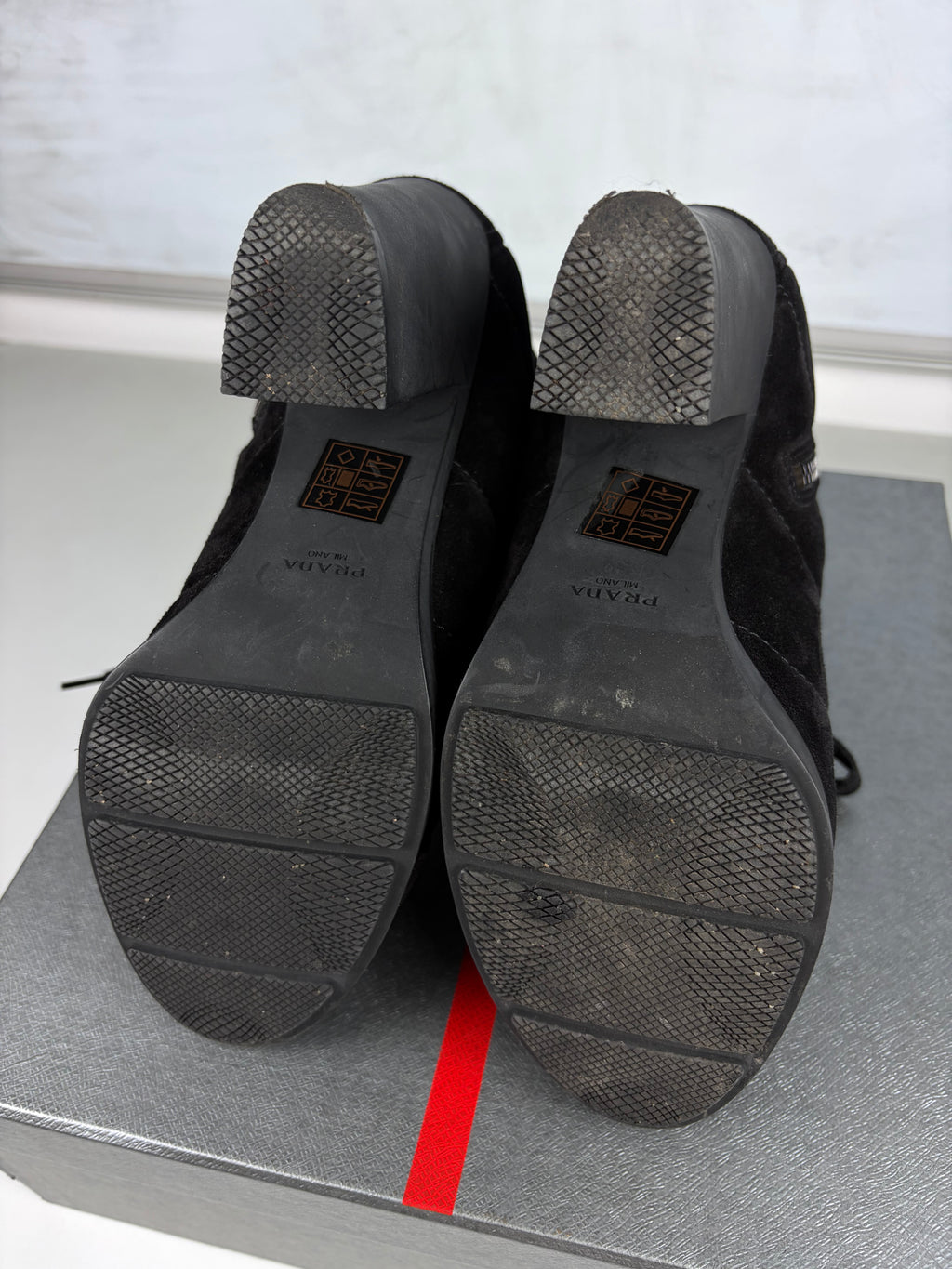 00’s PRADA Sport suede & fur wedge boots - eu 39.5 / us 9.5 / uk 6.5 - black