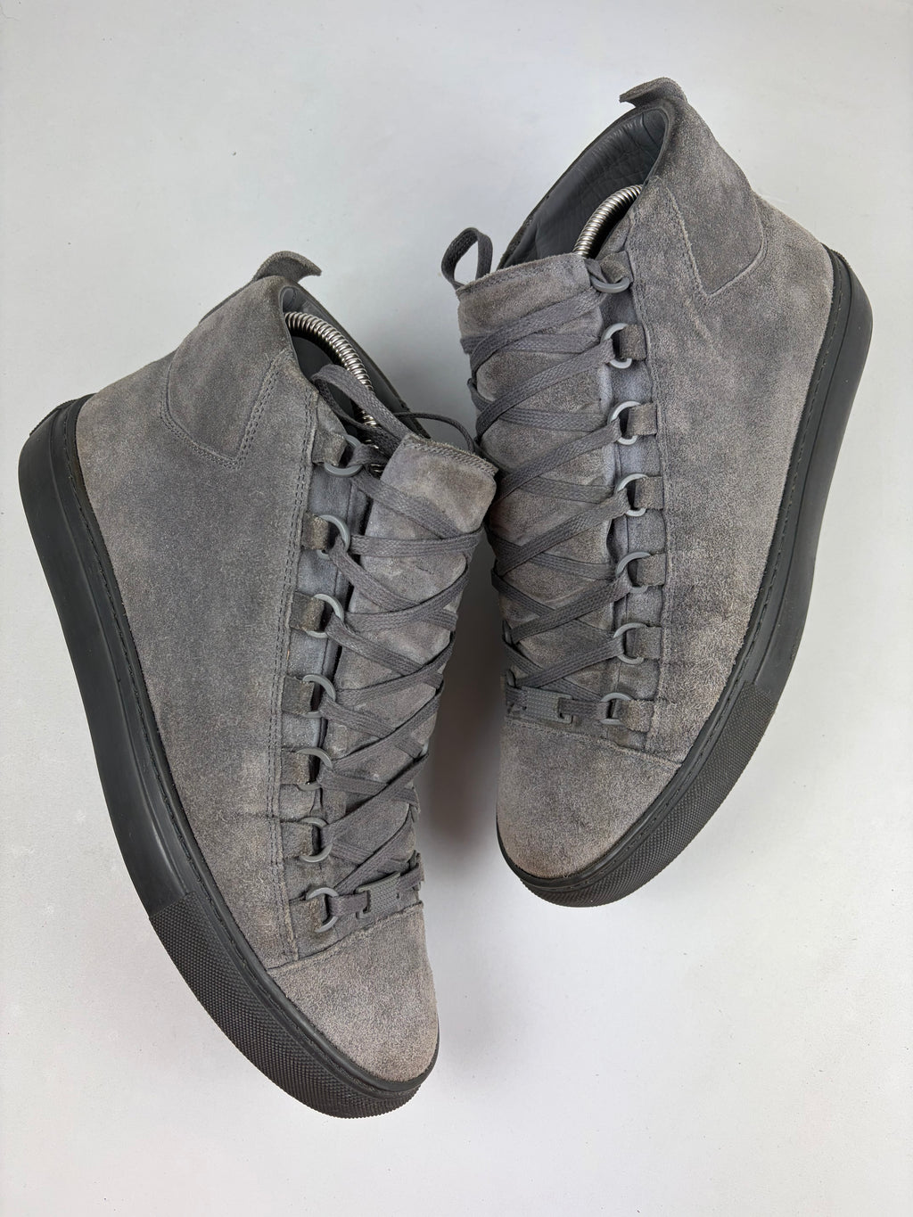 Balenciaga arena suede high tops - eu 41 / us 8 - grey