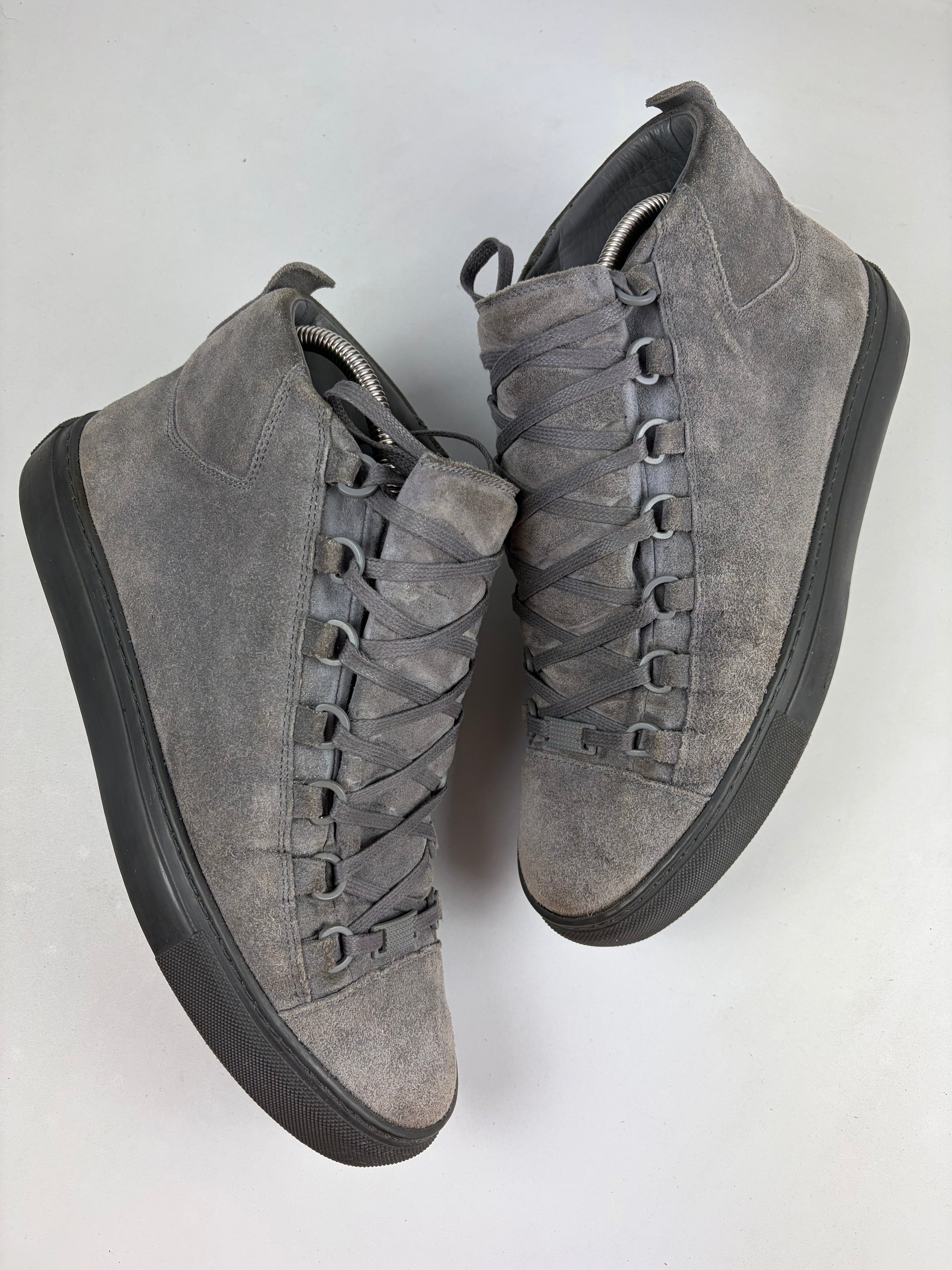 Balenciaga arena suede high tops - eu 41 / us 8 - grey