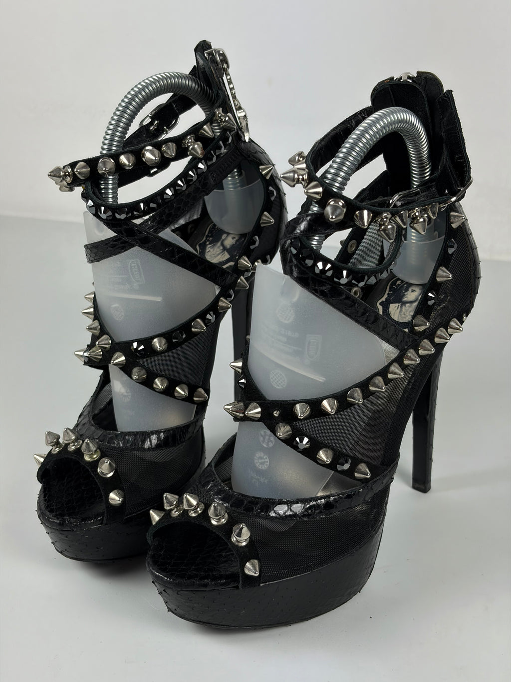 Philipp Plein heavily studded stiletto platform sandals - eu 36.5