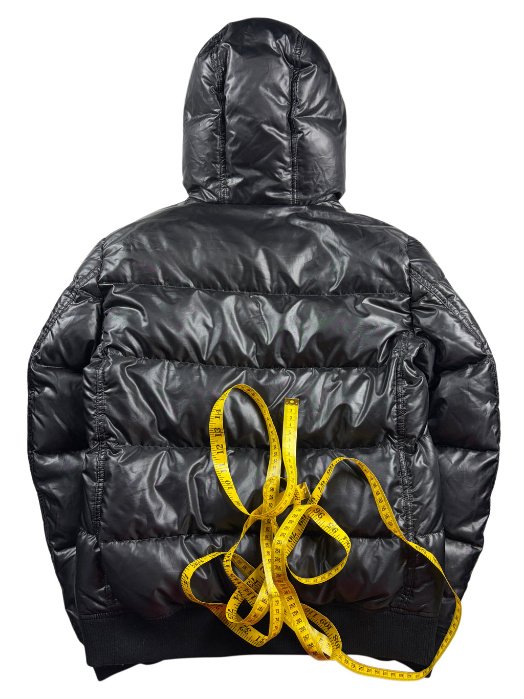 00’s BURBERRY Black Label reversible real fur down bomber jacket (M/L) - black