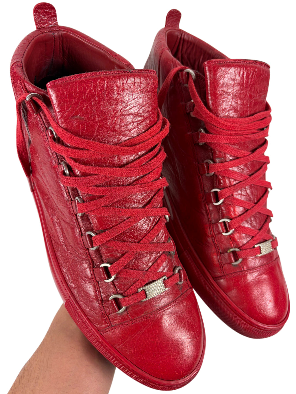 Balenciaga arena high tops - eu 44 - red