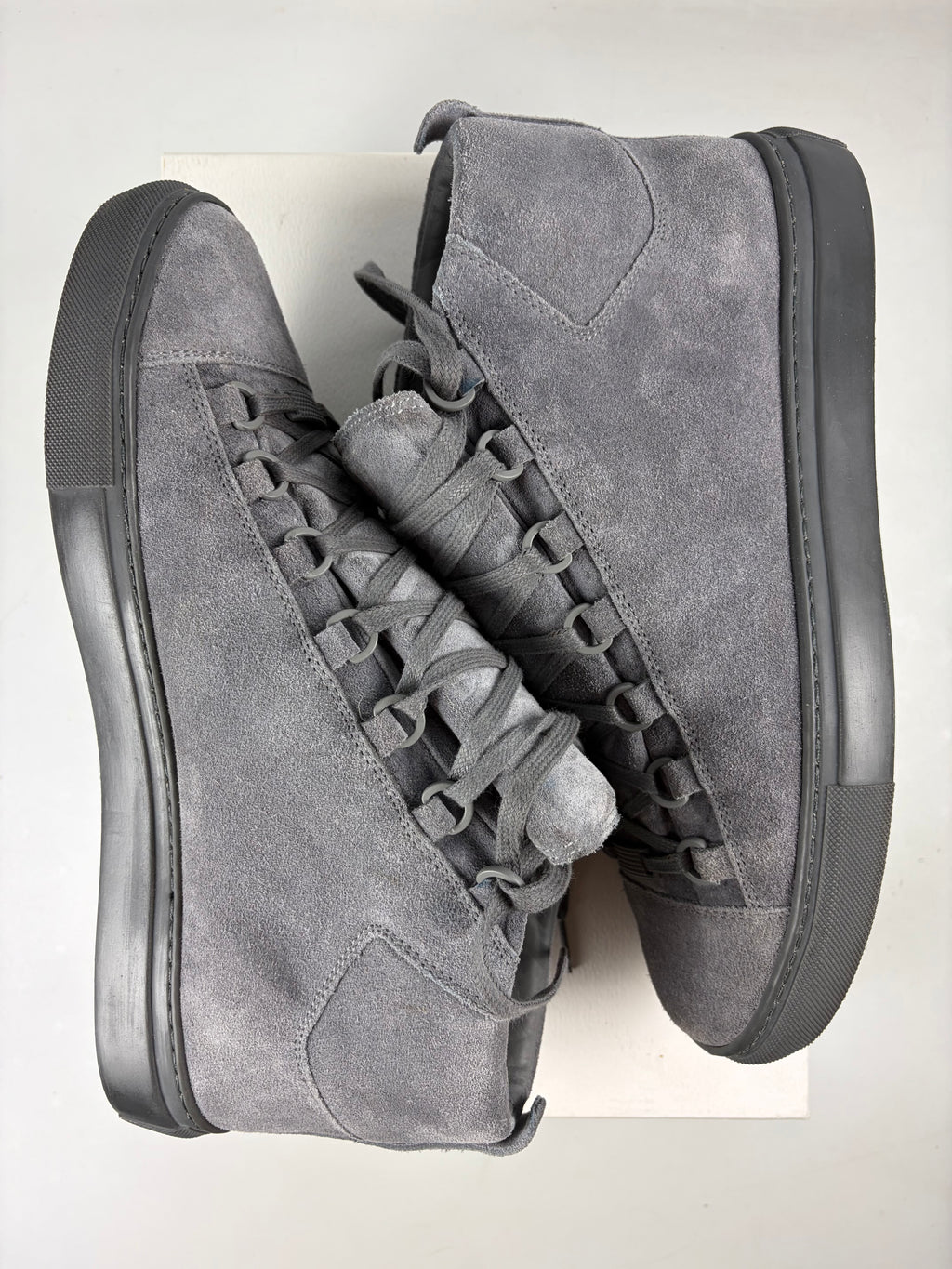 Balenciaga arena suede high tops - eu 42 / us 9 - grey