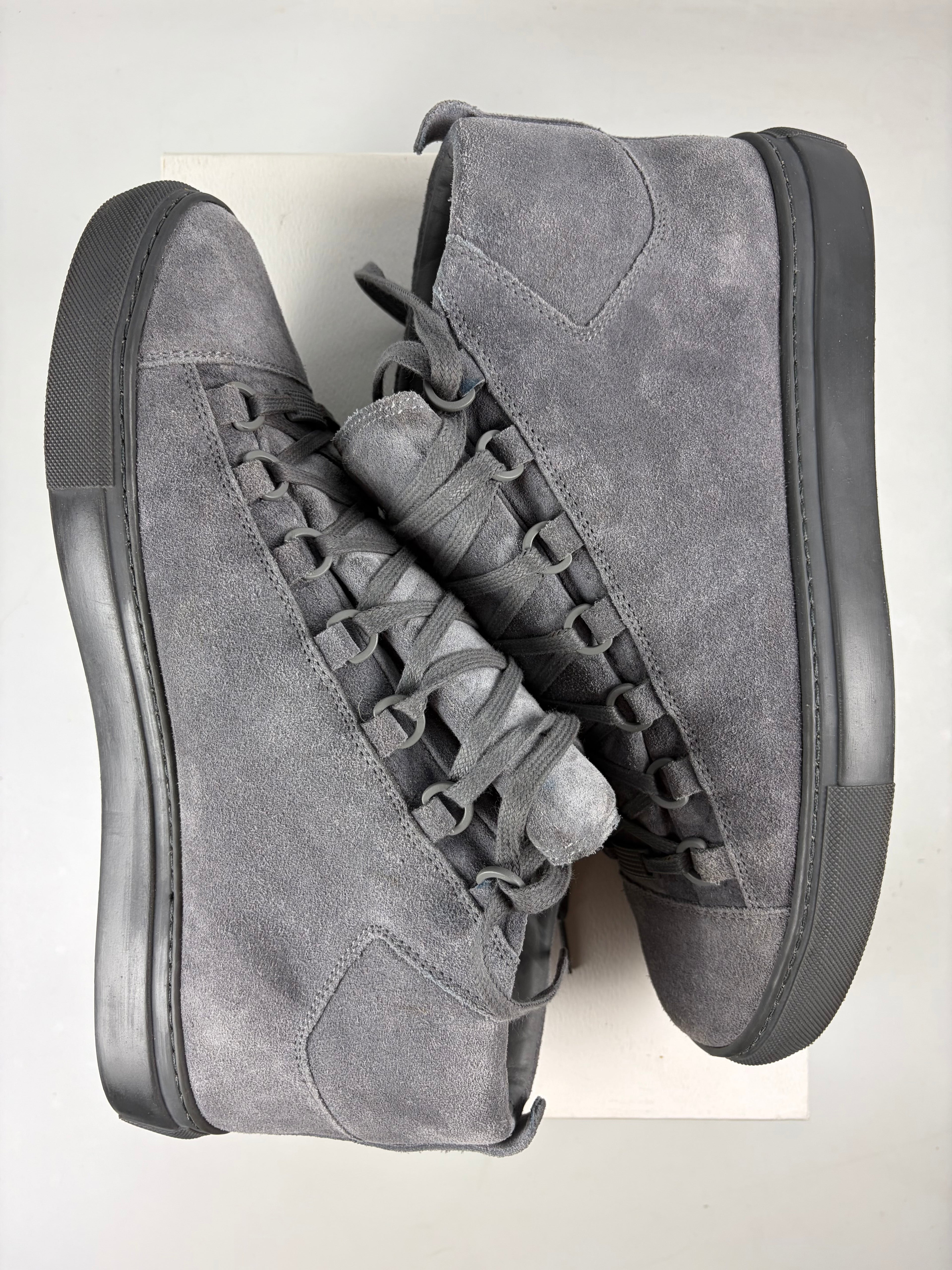 Balenciaga arena suede high tops - eu 42 / us 9 - grey