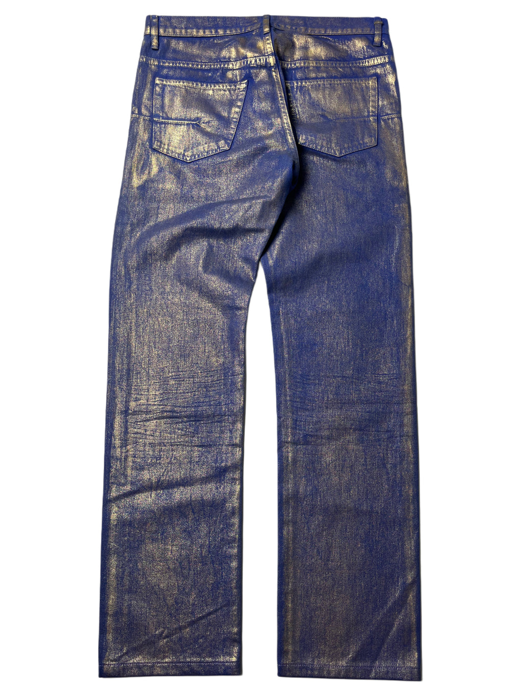 2009 DIOR ‘Planisphere’ gold luster jeans