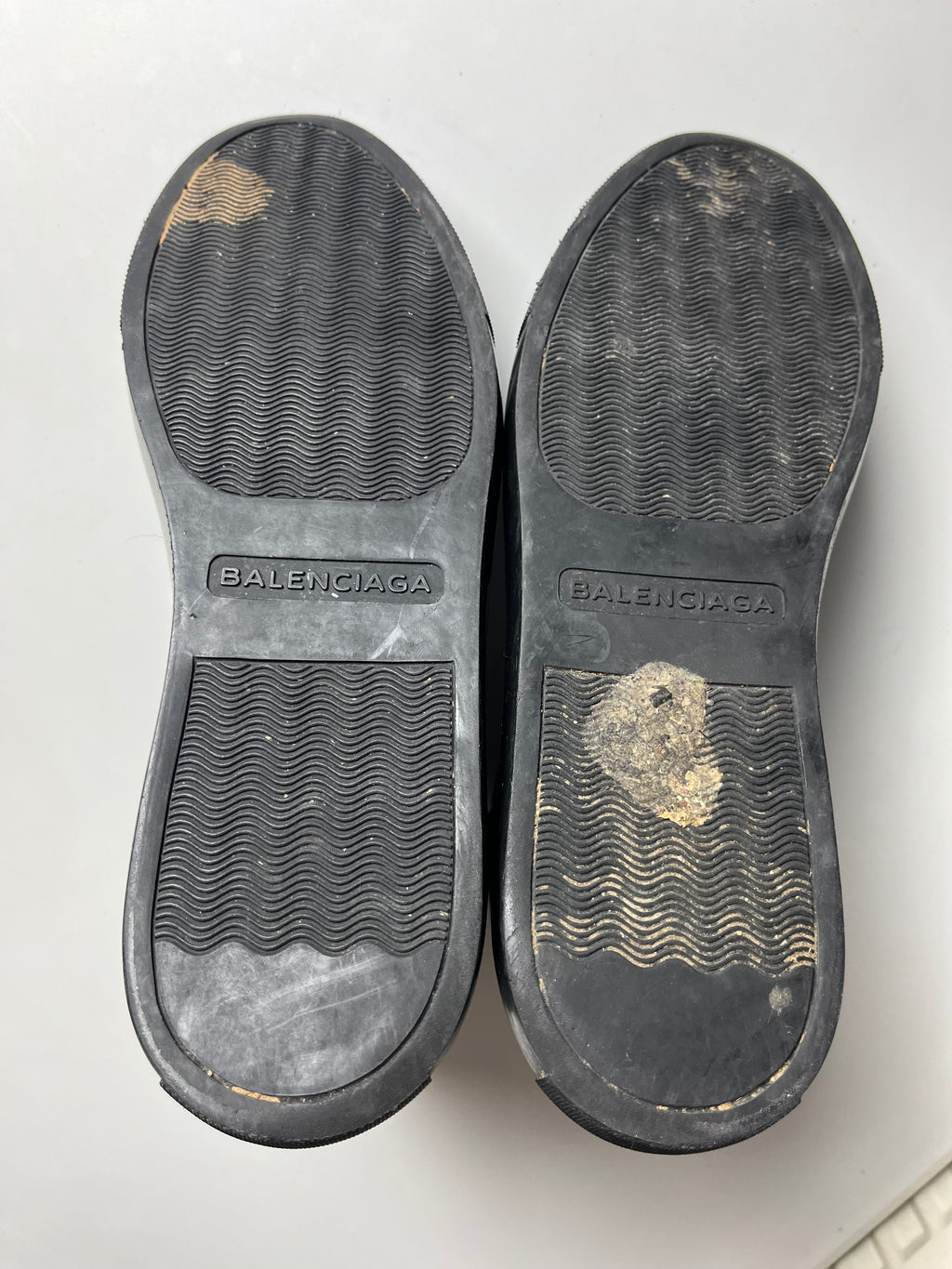 Balenciaga embossed croc leather high tops - Eu 41 - black