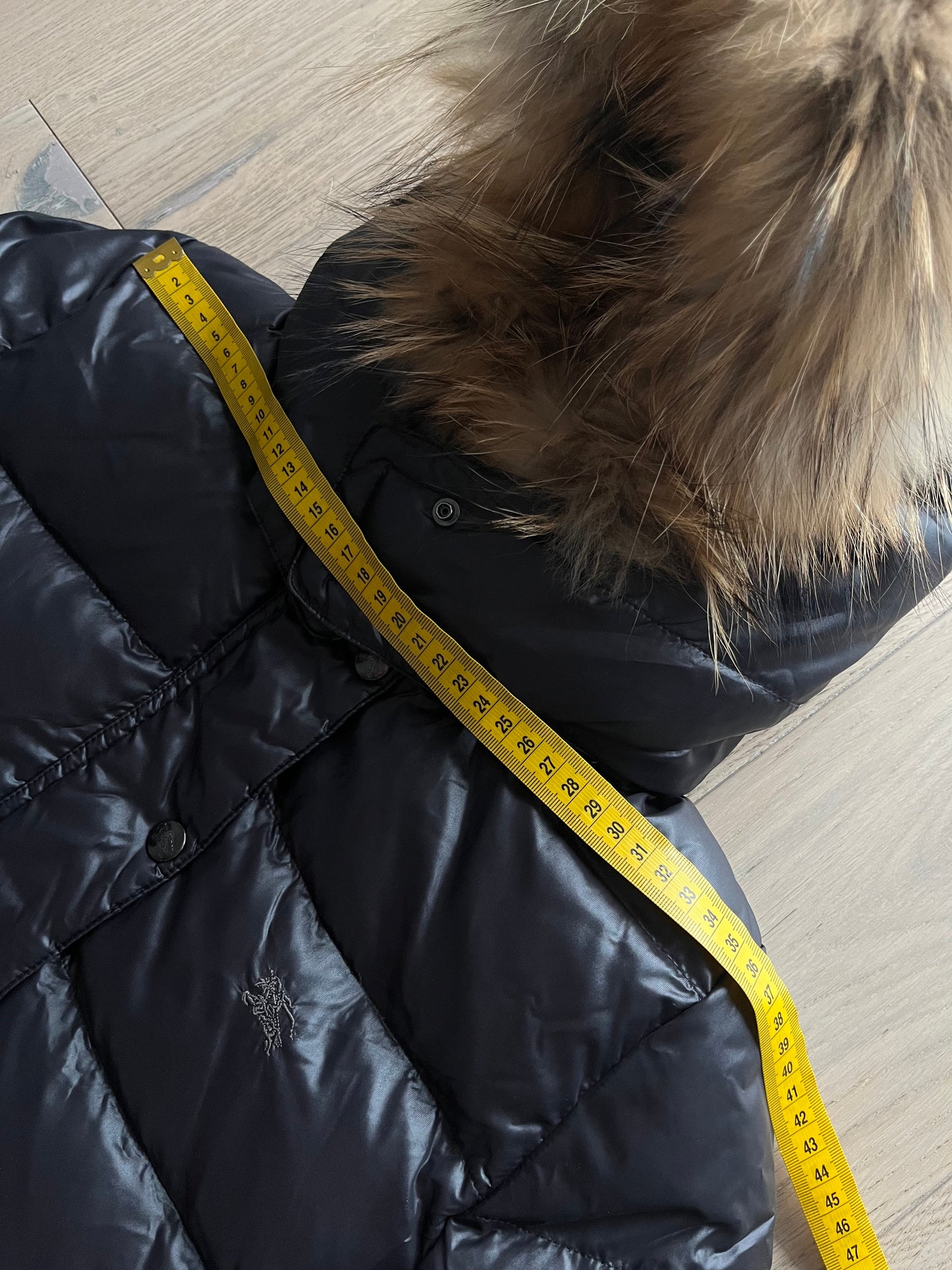 00’s BURBERRY made in Japan real fur down jacket (XS/S) women’s - black