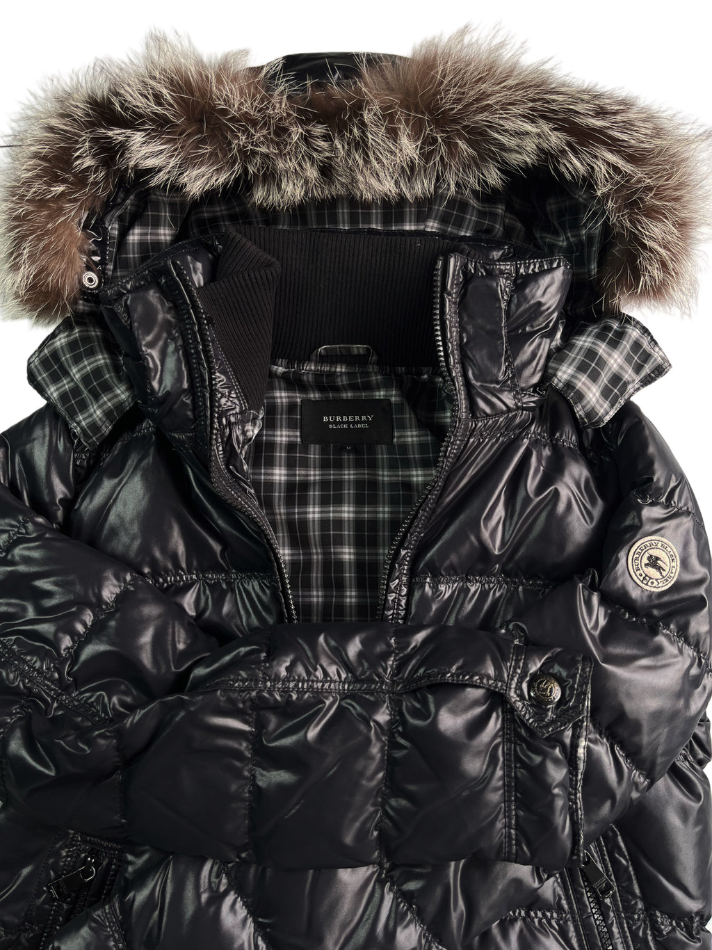 00’s BURBERRY made in Japan 2 in 1 down jacket (S/M) - black