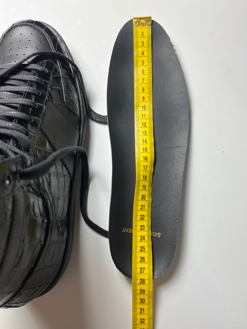Saint Laurent embossed croc leather high tops - Eu 42 - black