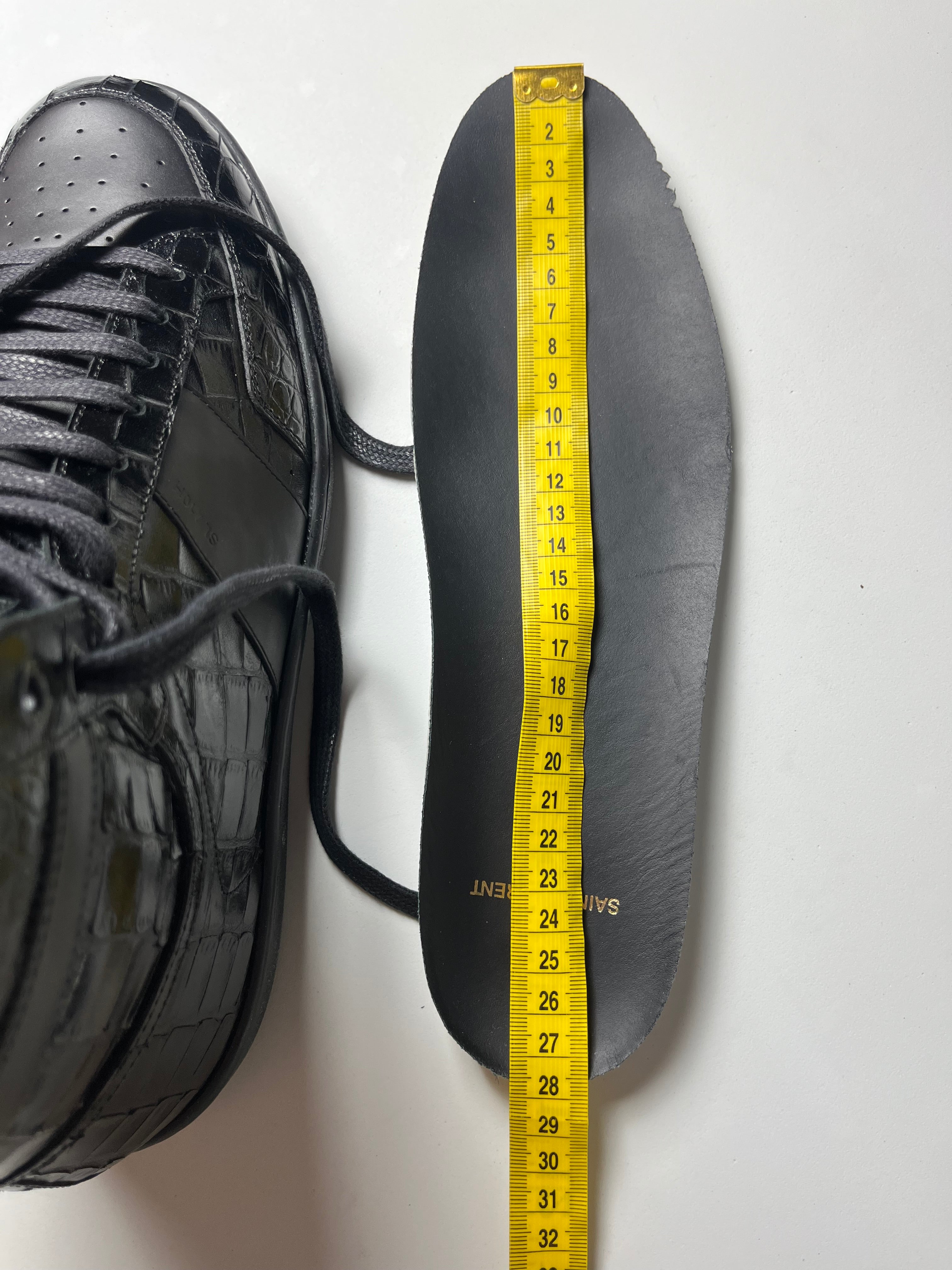 Saint Laurent embossed croc leather high tops - Eu 42 - black