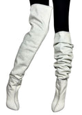 2016 Kanye West's YEEZY Season 4 bleached denim boots - eu 38 - white
