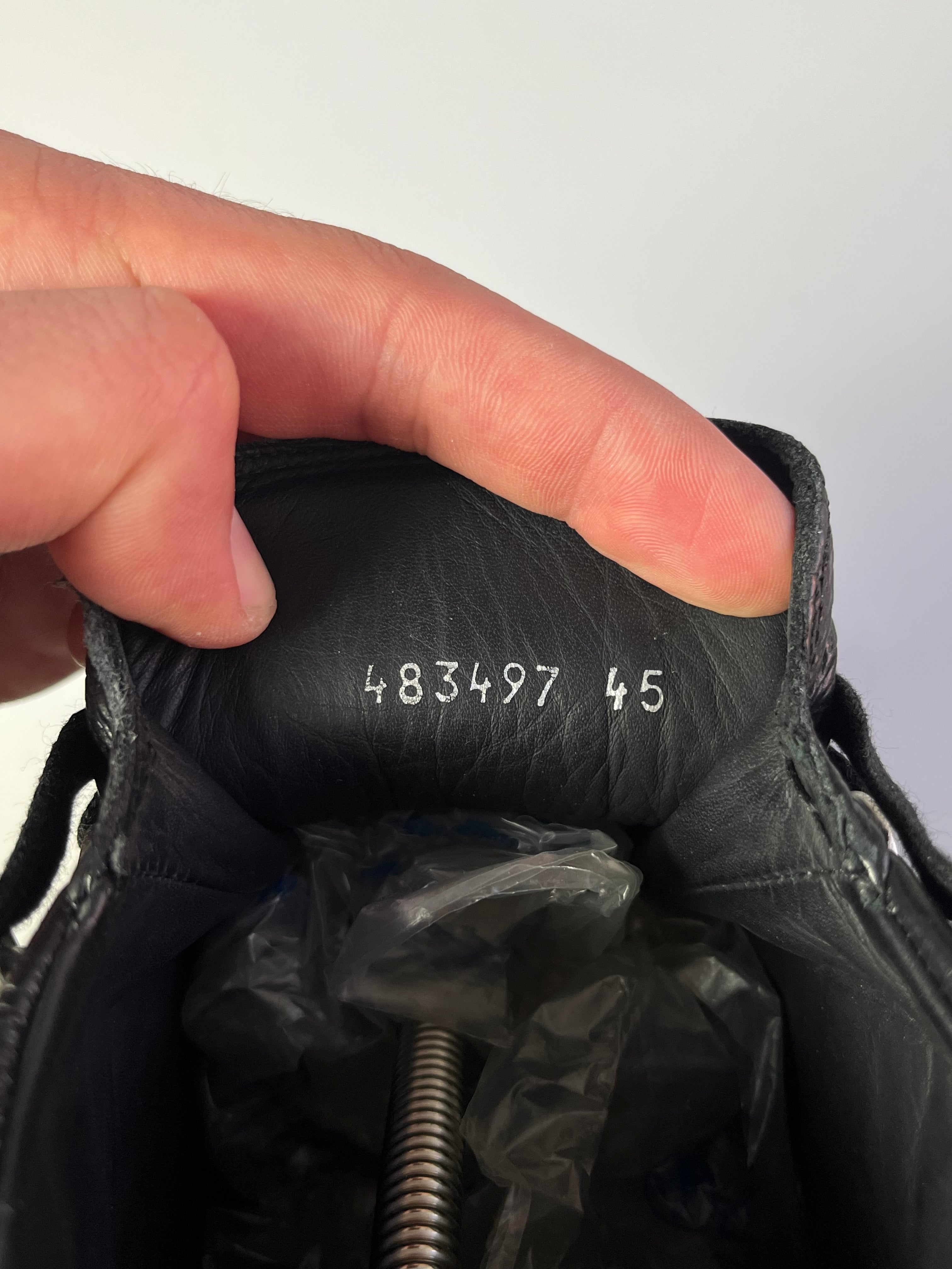 Balenciaga arena high tops - eu 45 - black