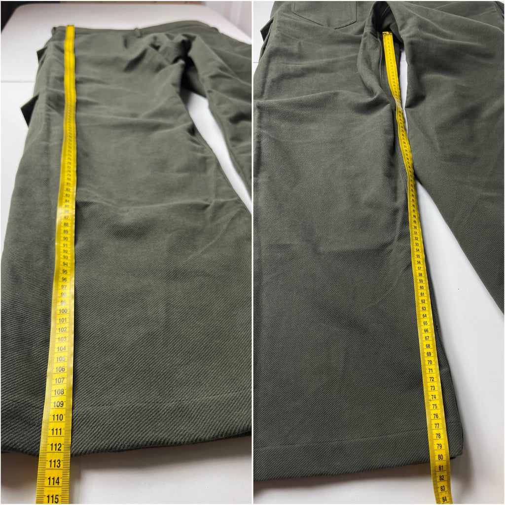 RICK OWENS CONCORDIANS DOUBLE CARGO JEANS -  W33 - military green
