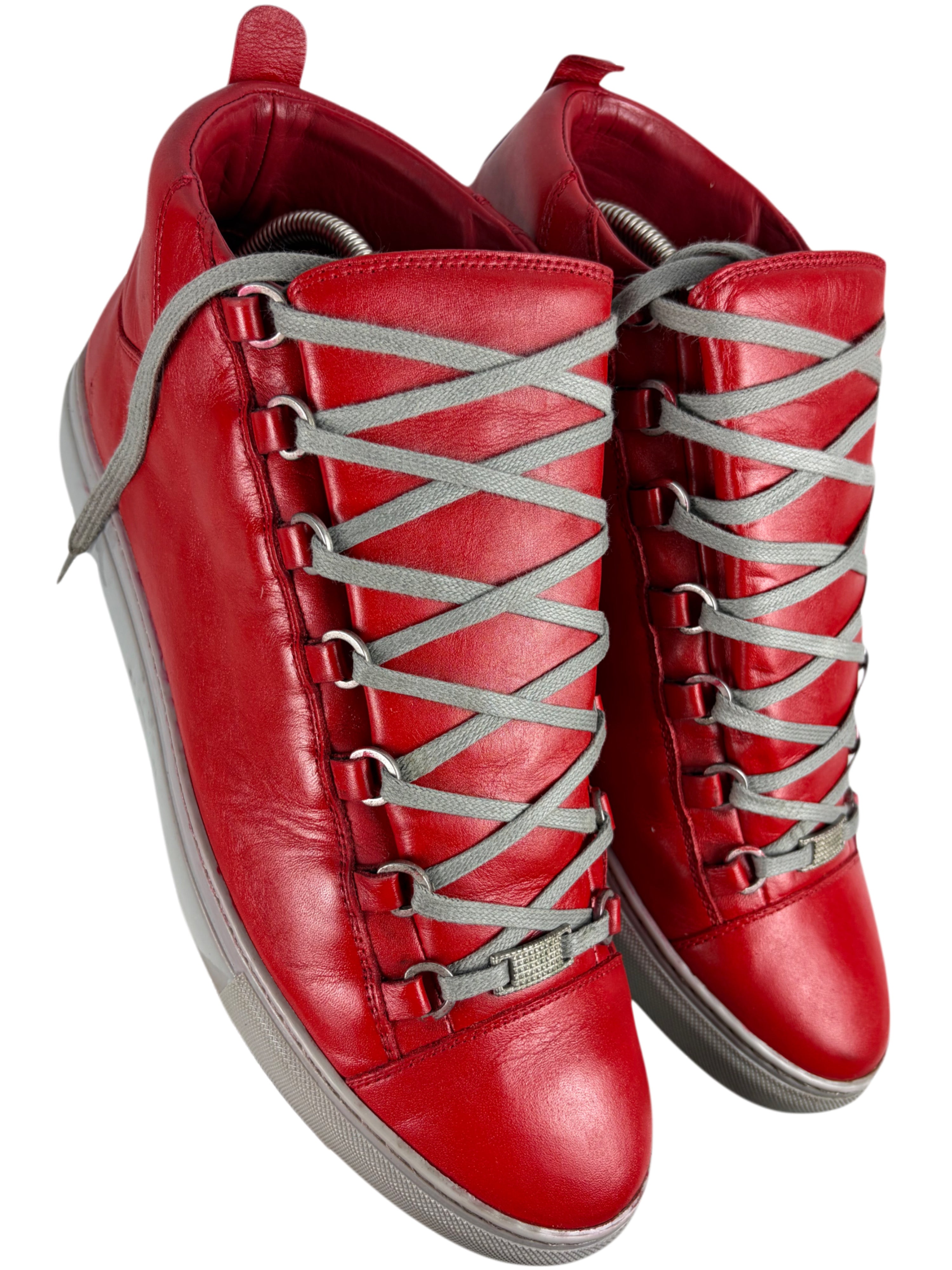 Balenciaga arena high tops - eu 44 / us 11 - red