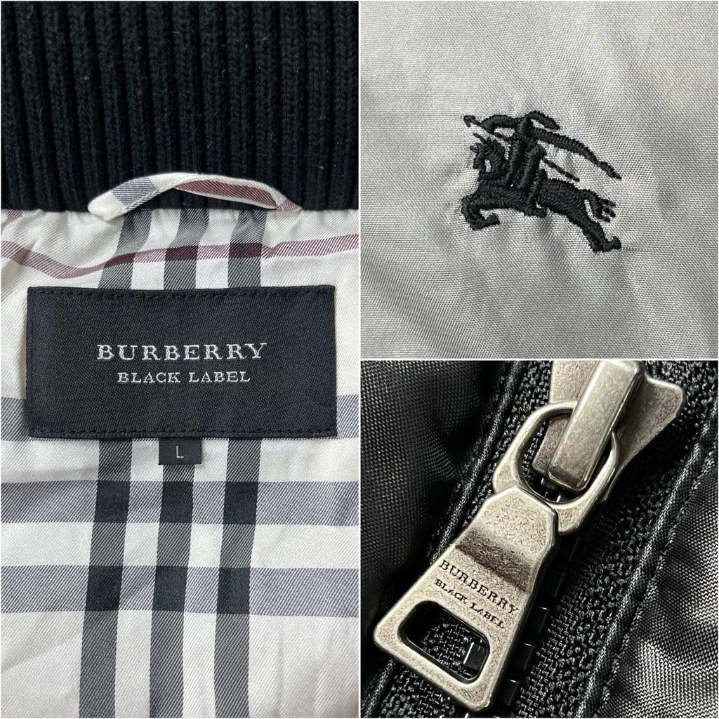 00’s BURBERRY made in Japan down jacket (M/L) - gray/black