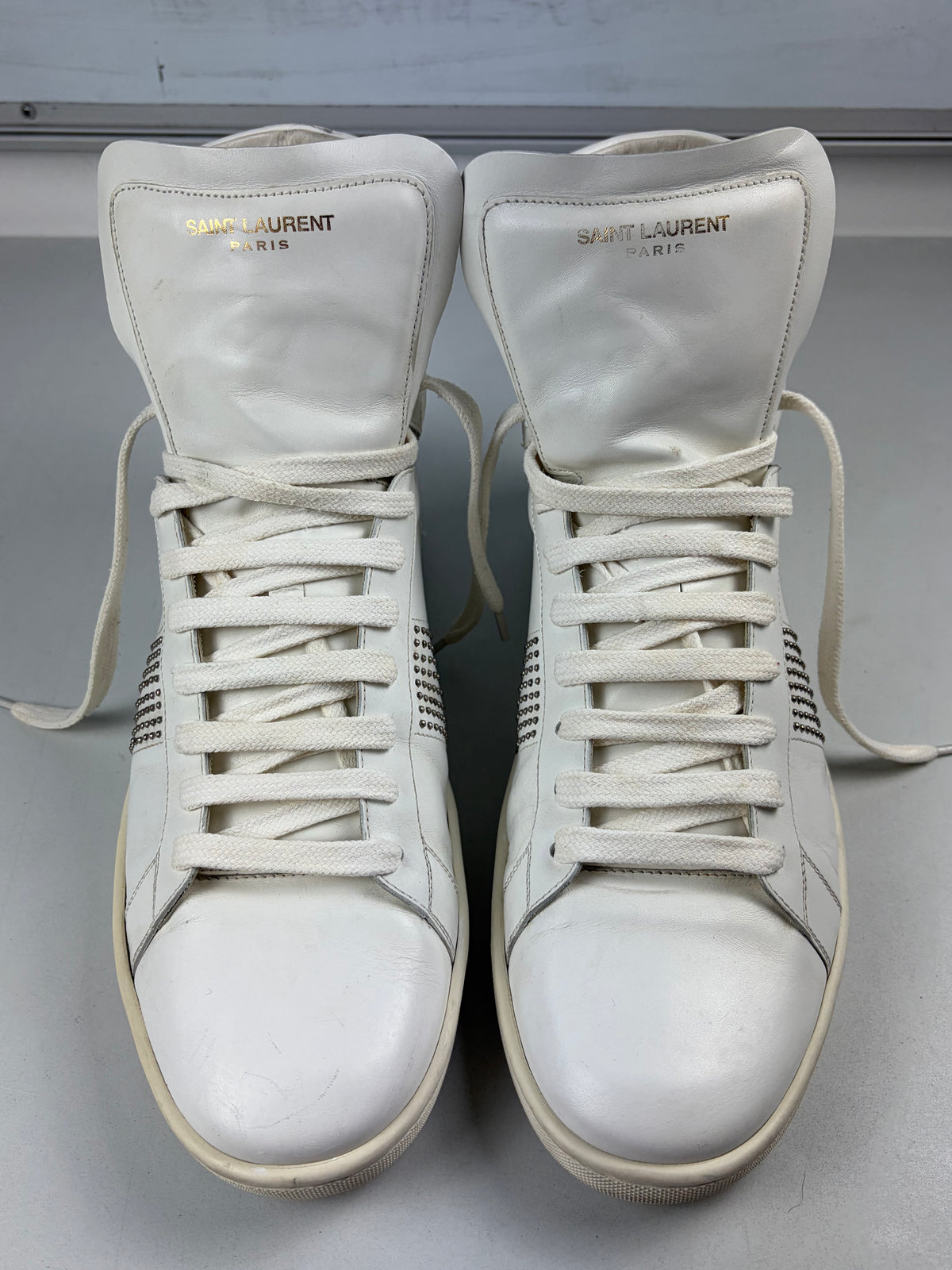Saint Laurent SL/01H Studded High-Top Sneakers - eu 44 / us 11 / uk 10
