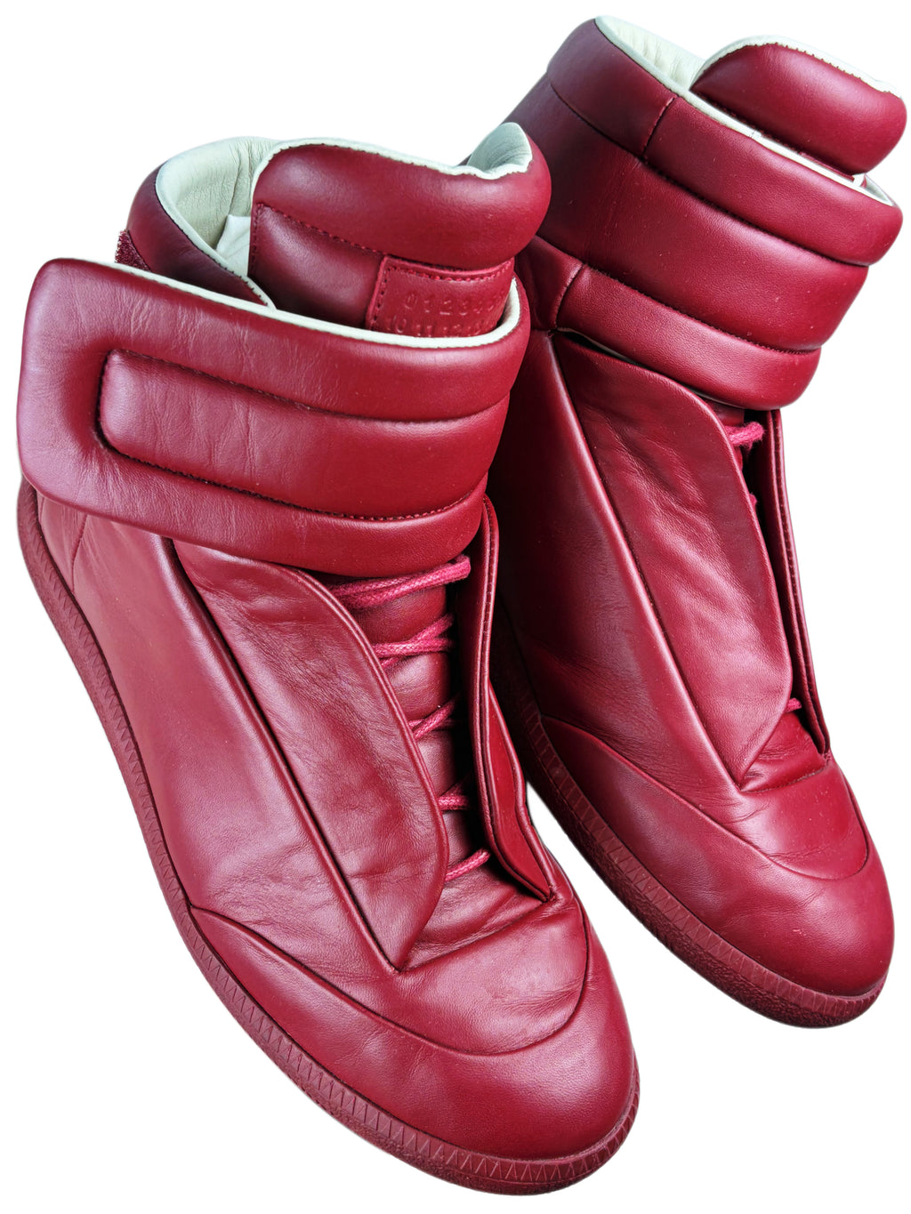 Maison Margiela Future high tops - eu 41 / us 8 / uk 7 - burgundy