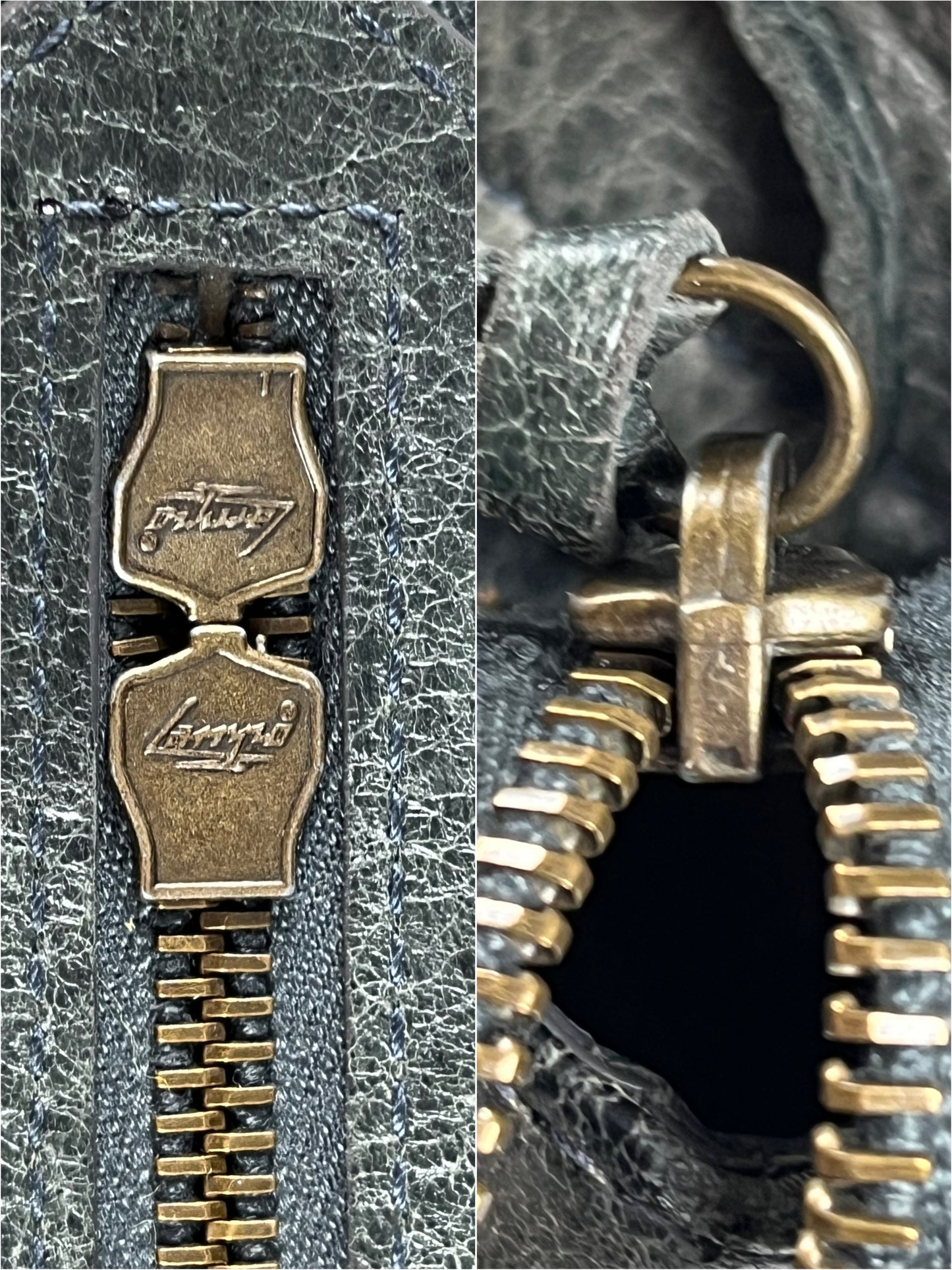 2012 BALENCIAGA
Black Lambskin Leather Motorcycle Velo Bag