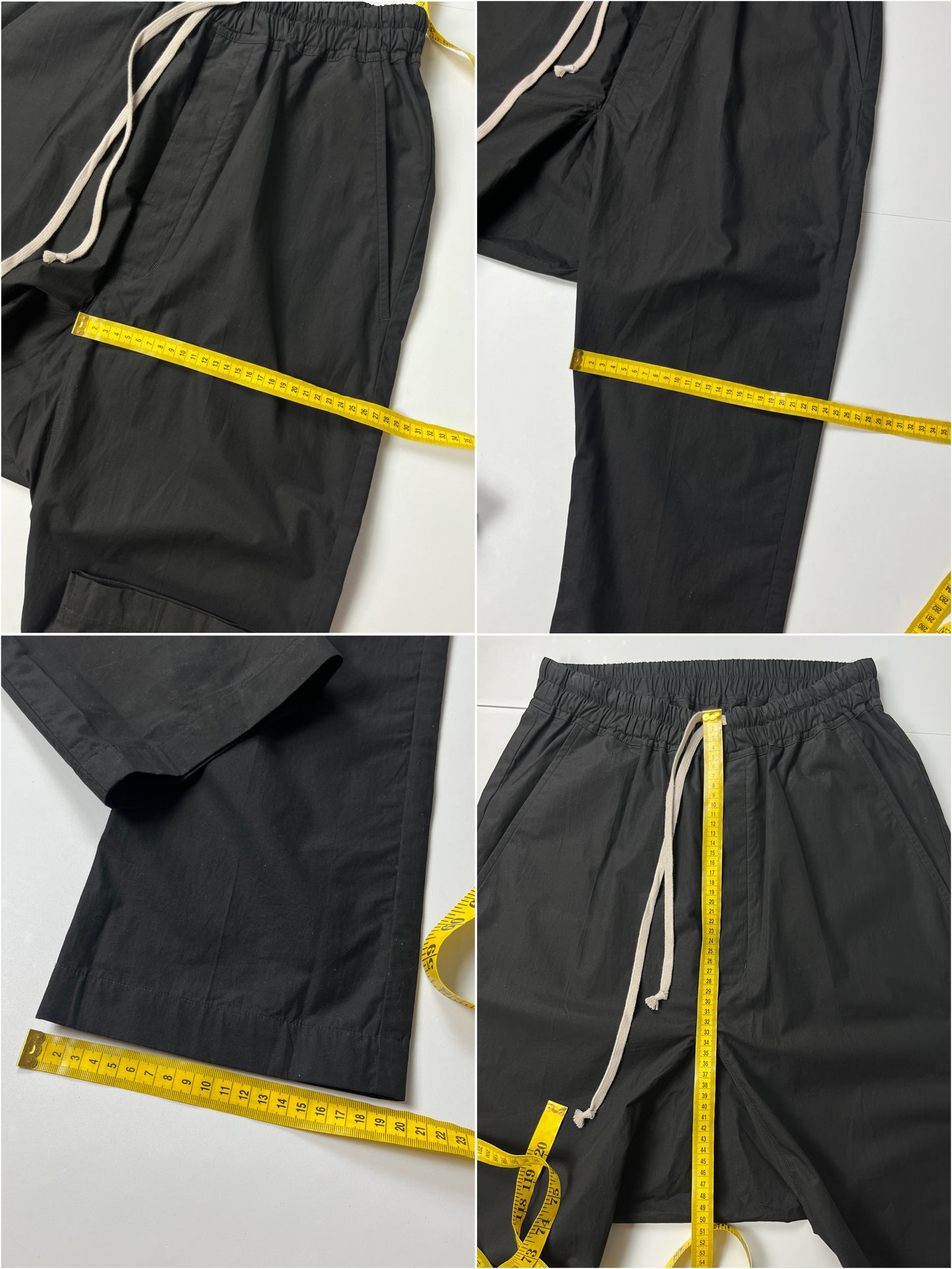 RICK OWENS COTTON PANTS - size 48 - black