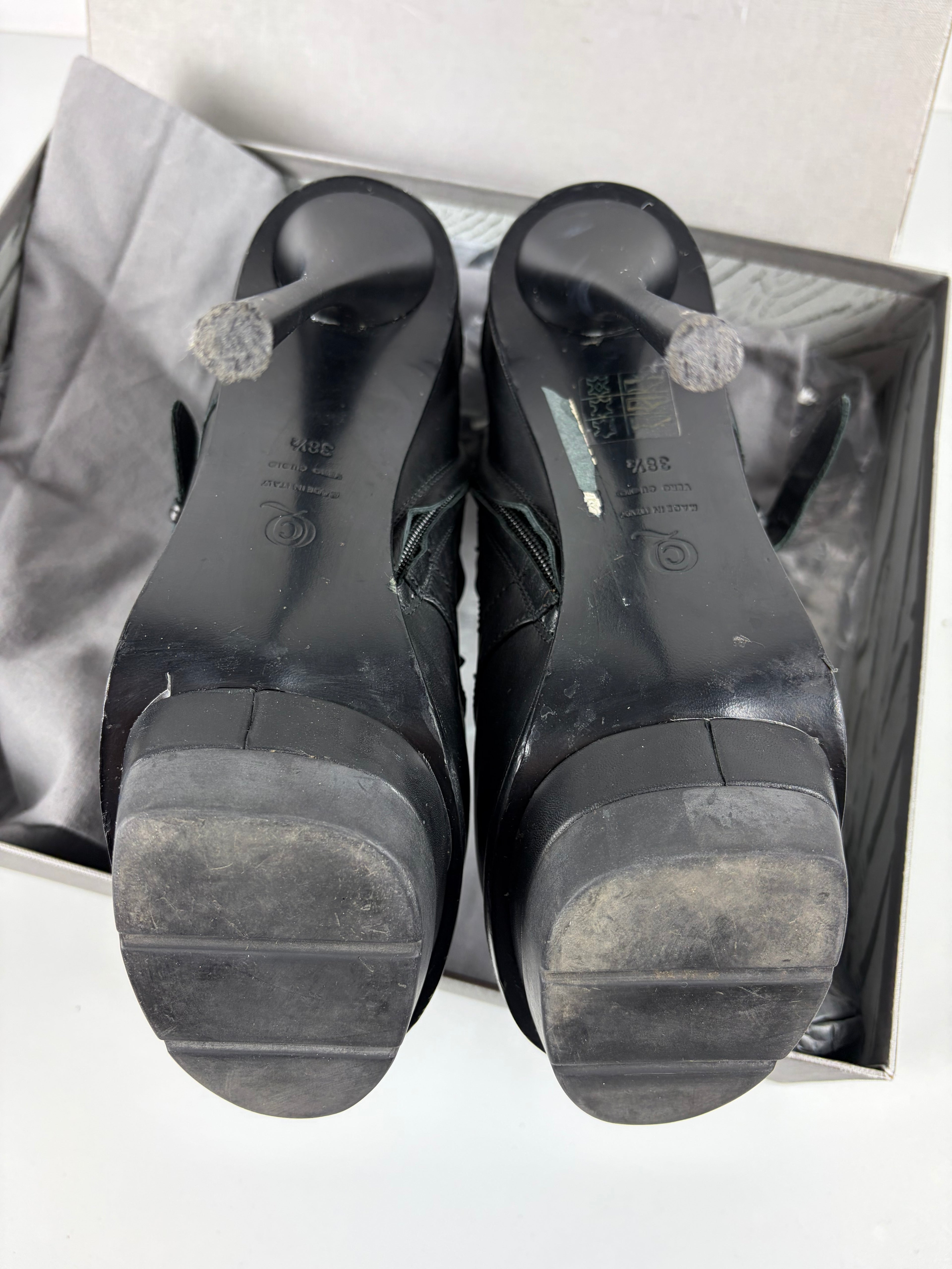 2011 runway collection Alexander McQueen stiletto ankle boots - eu 38 1/5 - black