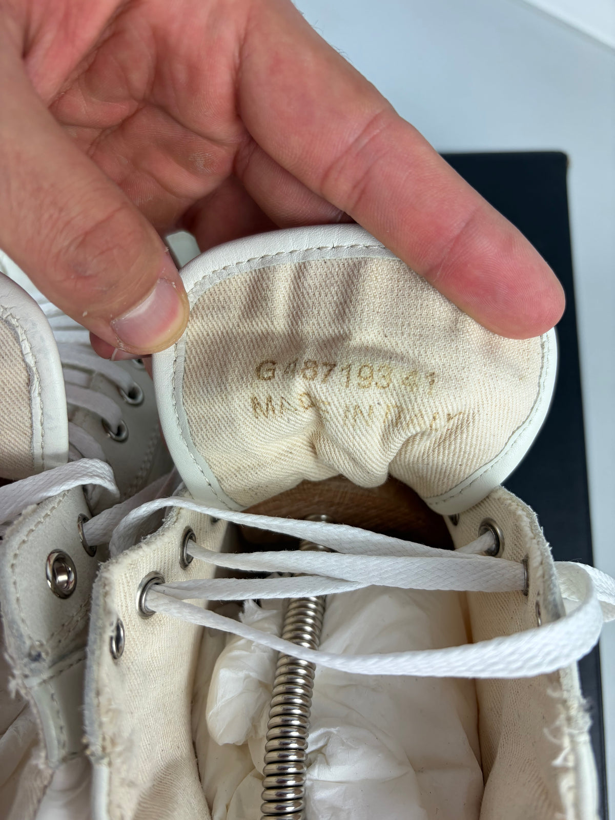Saint Laurent ‘Smoking Forever’ nylon & suede high tops - eu41/us8/uk7