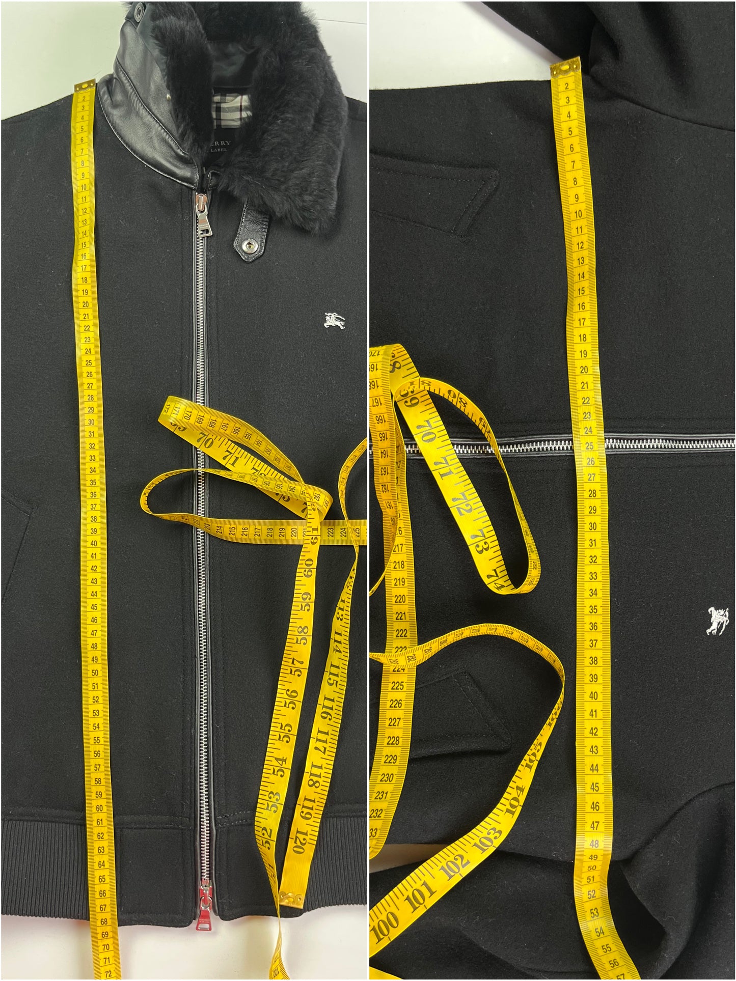 00’s BURBERRY made in Japan rabbit fur jacket (M/L) - black