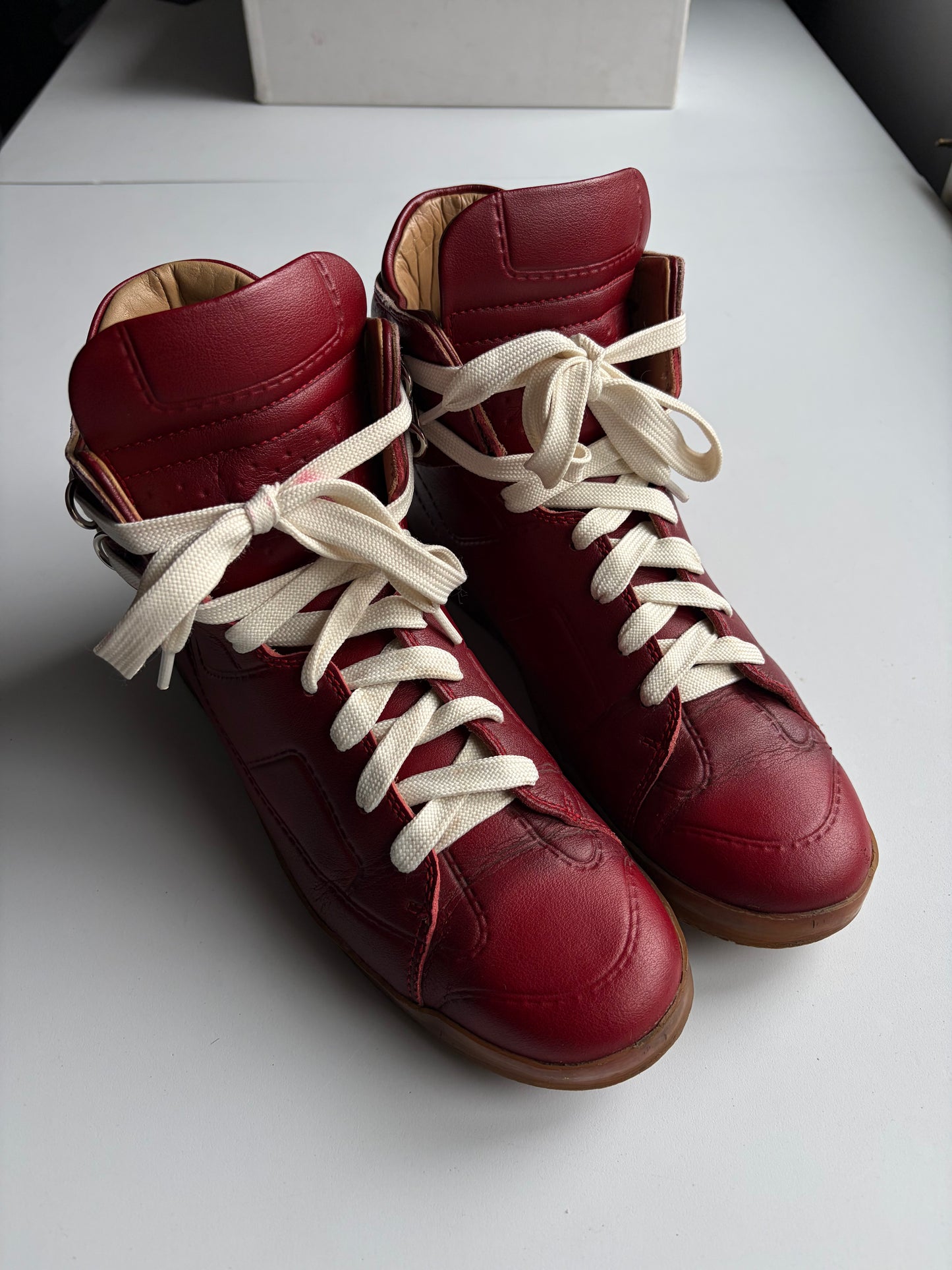 2012 Maison Margiela X H&M high tops - eu 42 - red