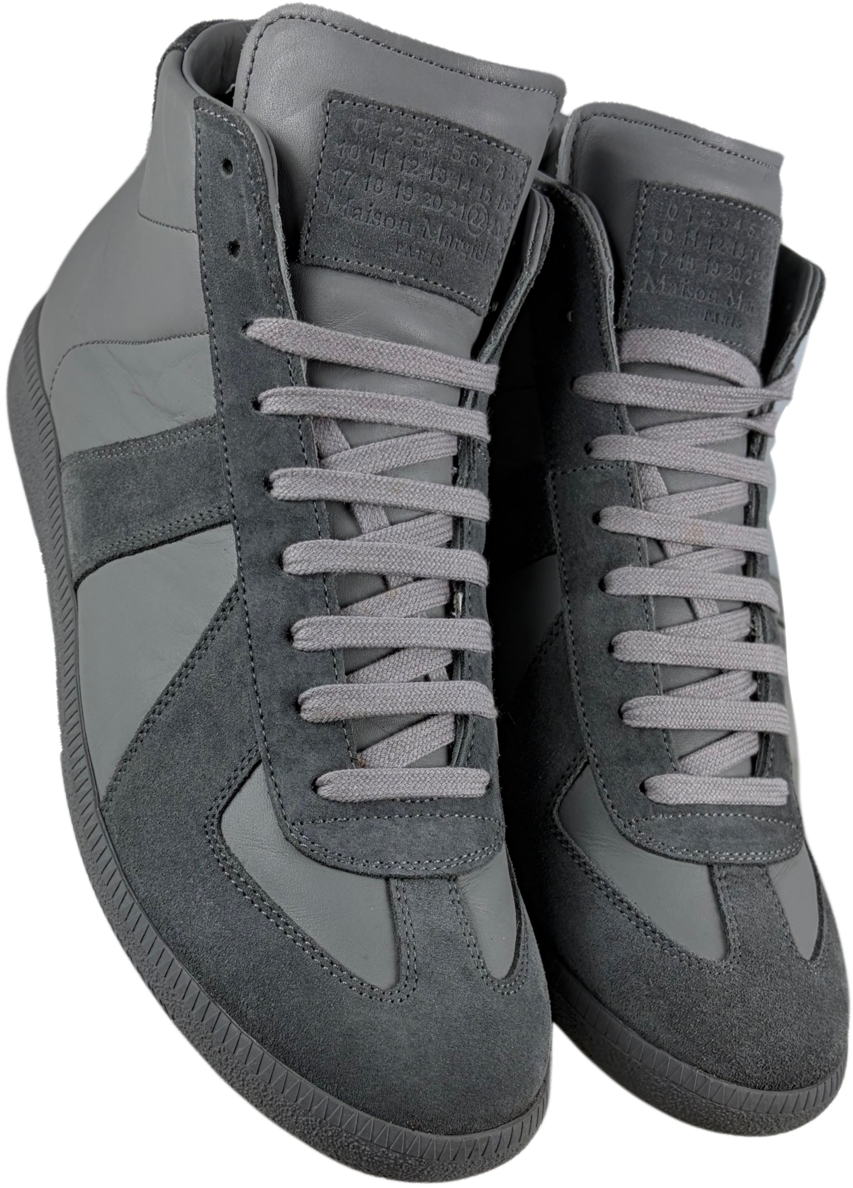 Maison Margiela high top suede gats - eu 44 / us 11 - grey