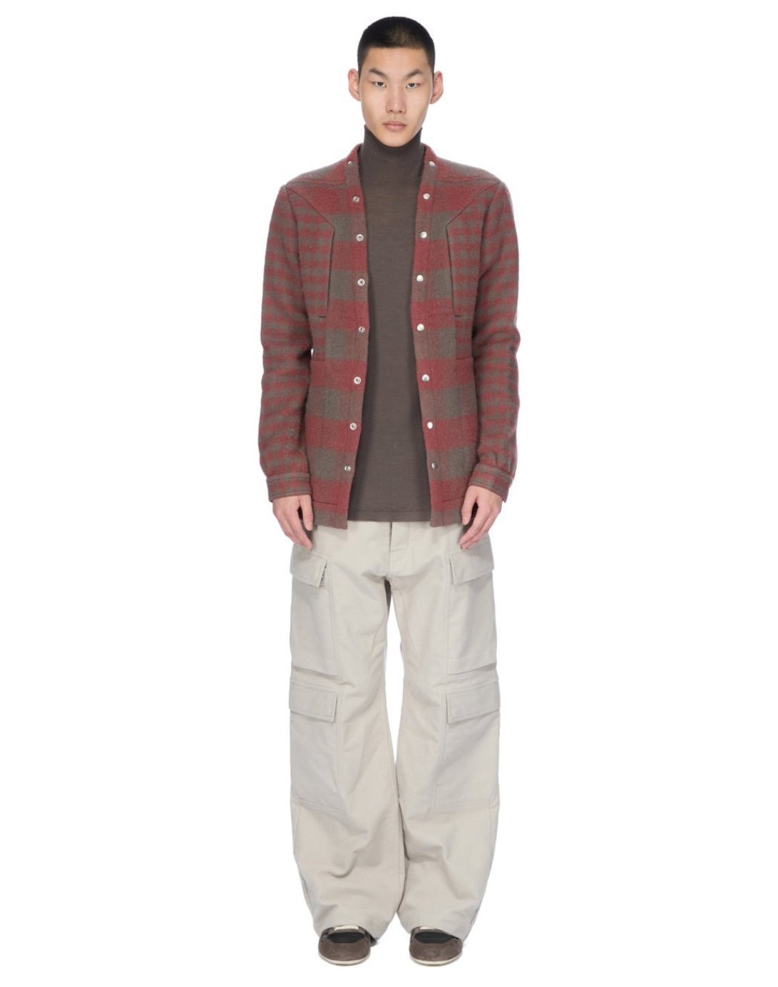 RICK OWENS CONCORDIANS DOUBLE CARGO JEANS -  W33 - military green