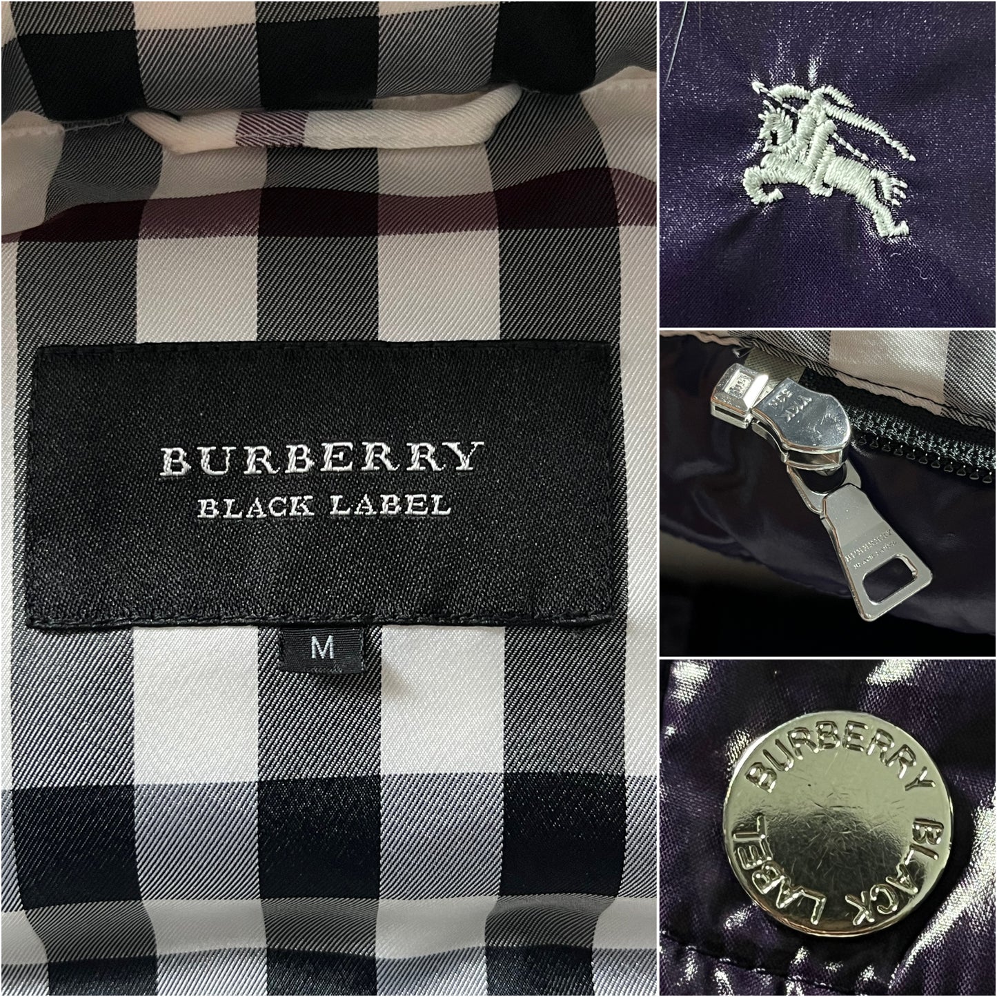 00’s BURBERRY made in Japan real fur down jacket (S/M) - purple
