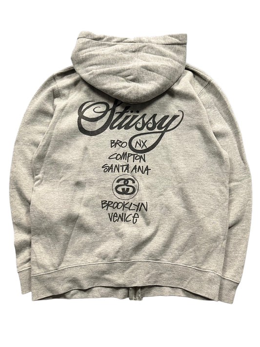 STUSSY ZIP UP HOODIE (M)