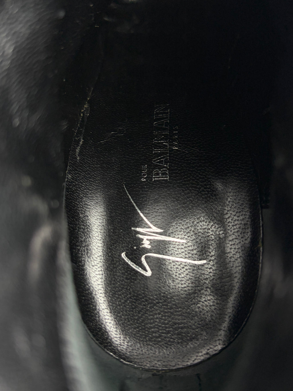 2009 BALMAIN x Giuseppe Zanotti suede ankle boots - size - eu 37 / us 7 / uk 4 - black
