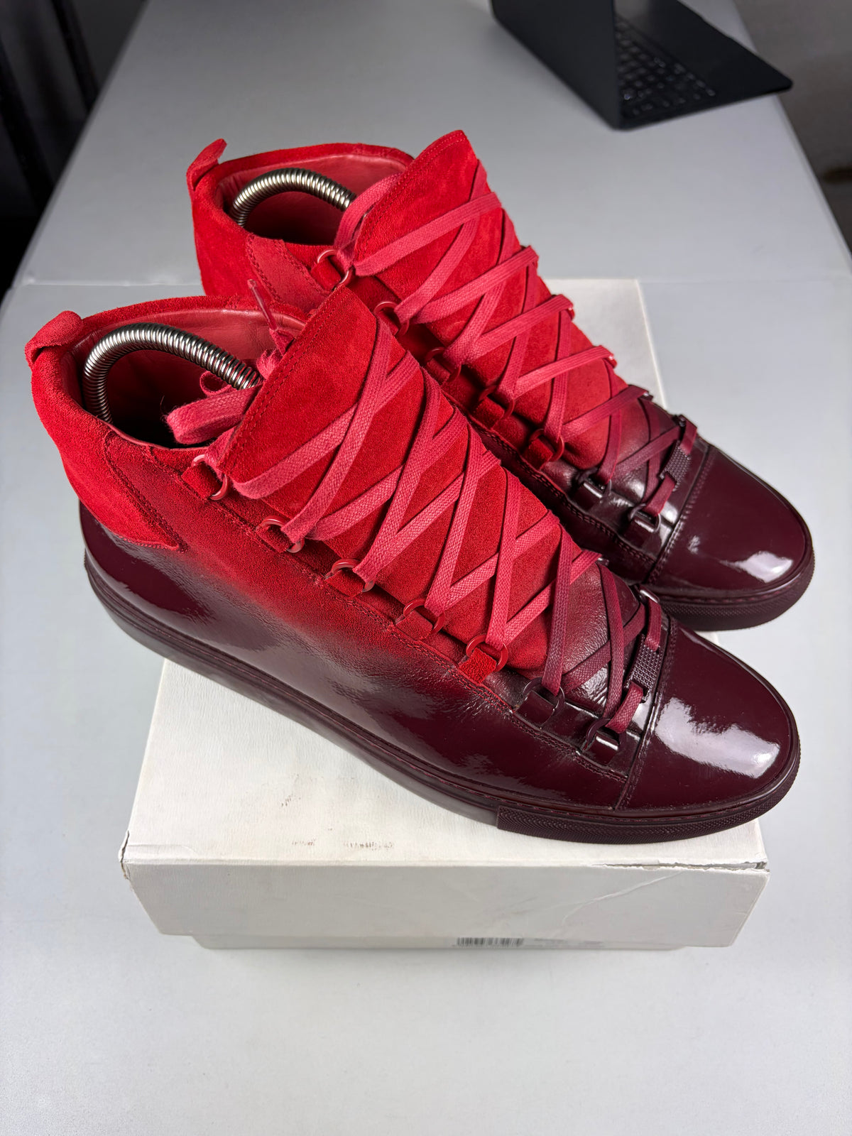 Balenciaga arena ‘Ombré’ red gradient high tops - eu 44 / us 11 / uk 10