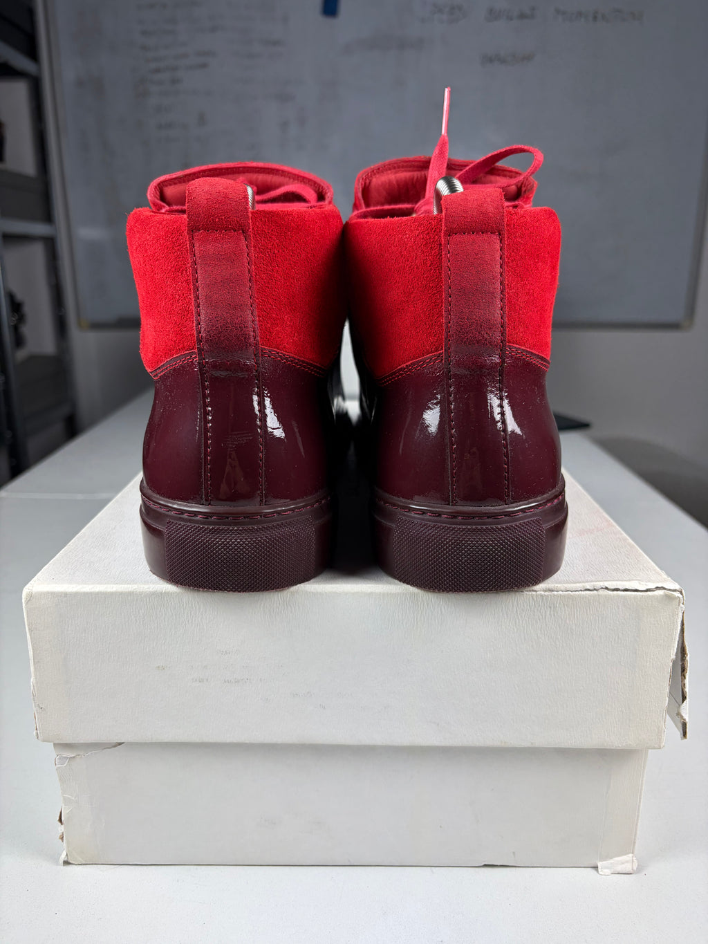 Balenciaga arena ‘Ombré’ red gradient high tops - eu 44 / us 11 / uk 10