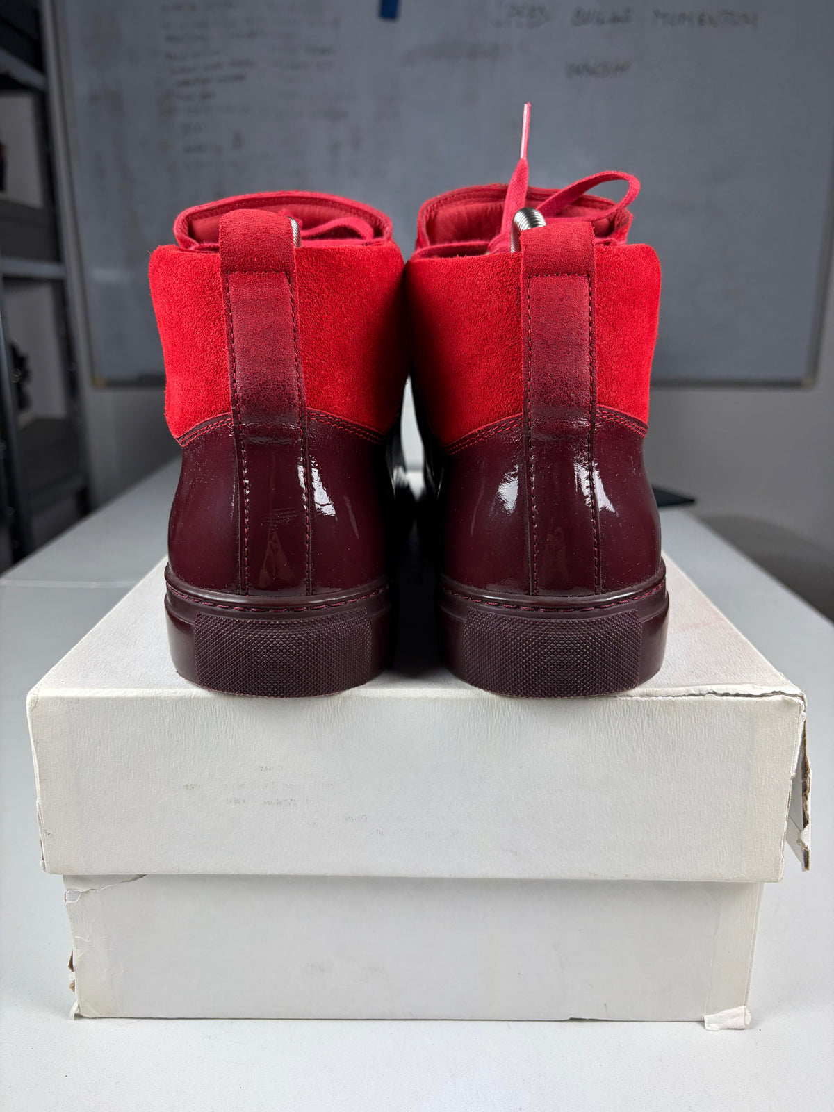 Balenciaga arena ‘Ombré’ red gradient high tops - eu 44 / us 11 / uk 10