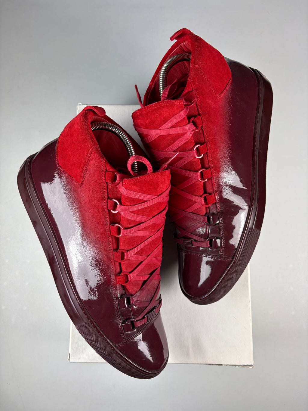 Balenciaga arena ‘Ombré’ red gradient high tops - eu 44 / us 11 / uk 10