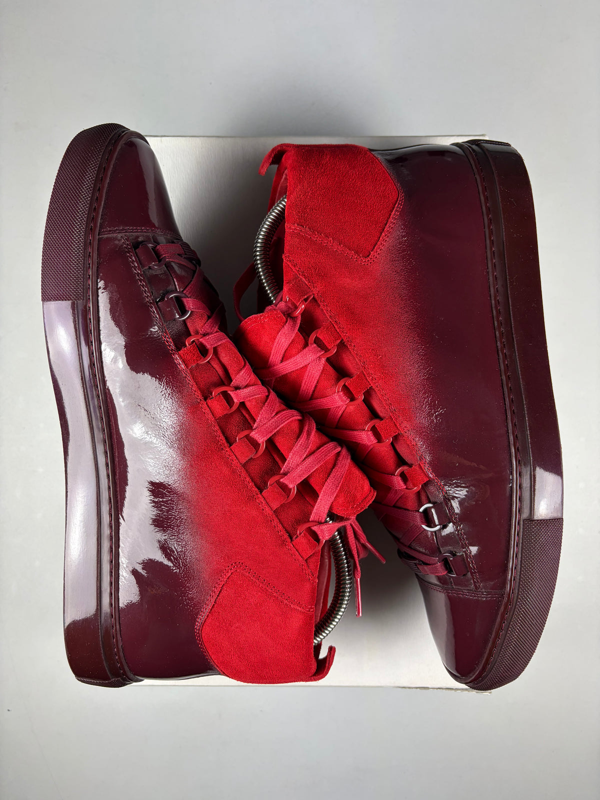 Balenciaga arena ‘Ombré’ red gradient high tops - eu 44 / us 11 / uk 10