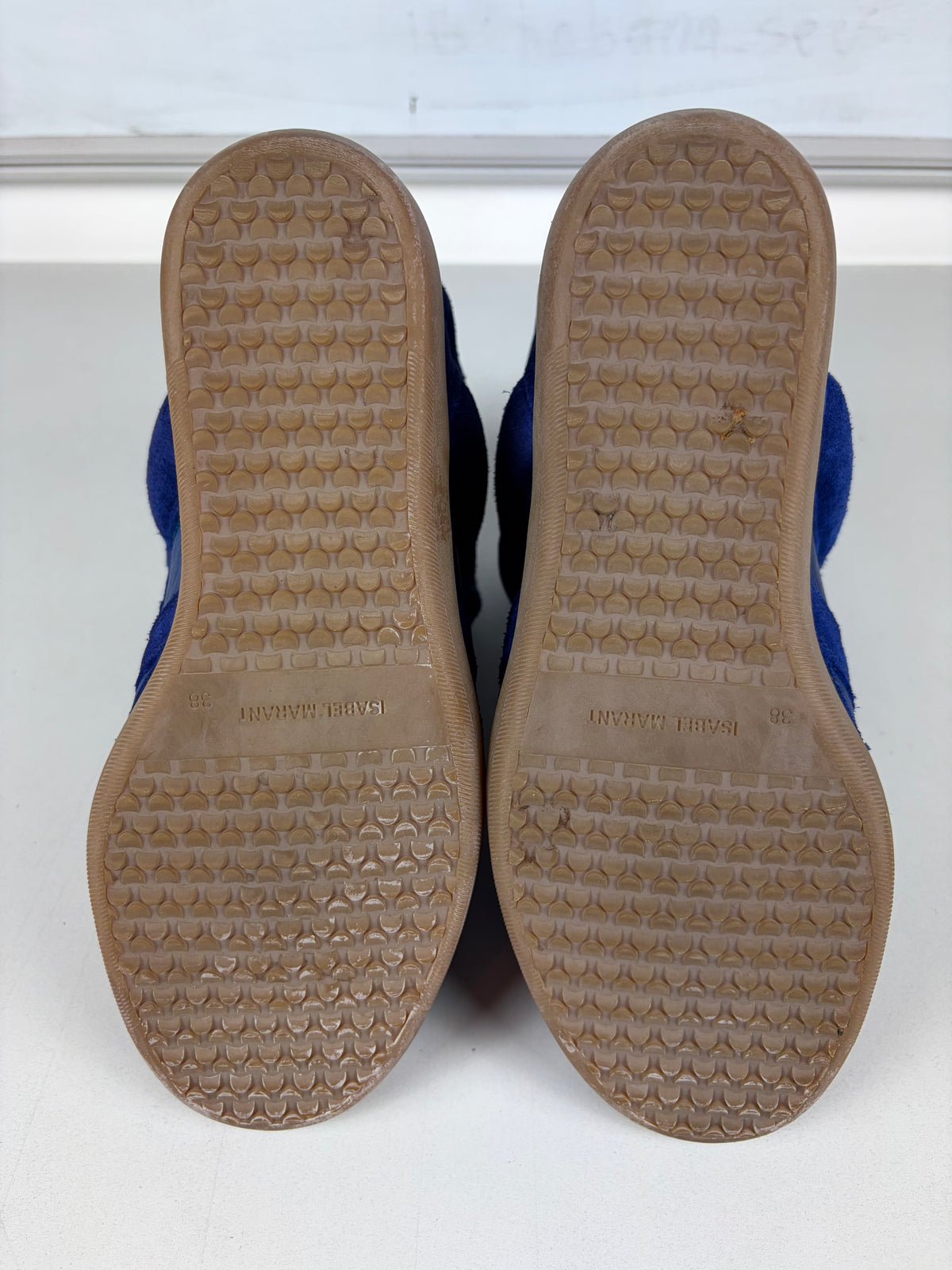 Isabel Marant Bekett suede wedge sneakers - eu 38 / us 8 / uk 5 - electric blue