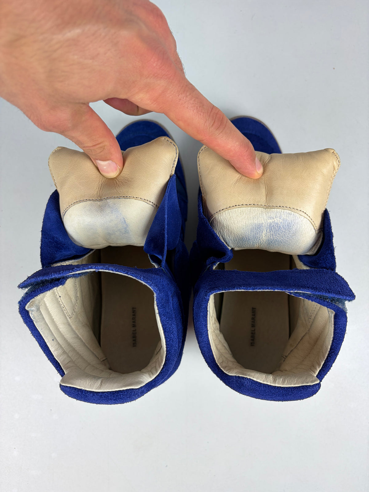Isabel Marant Bekett suede wedge sneakers - eu 38 / us 8 / uk 5 - electric blue