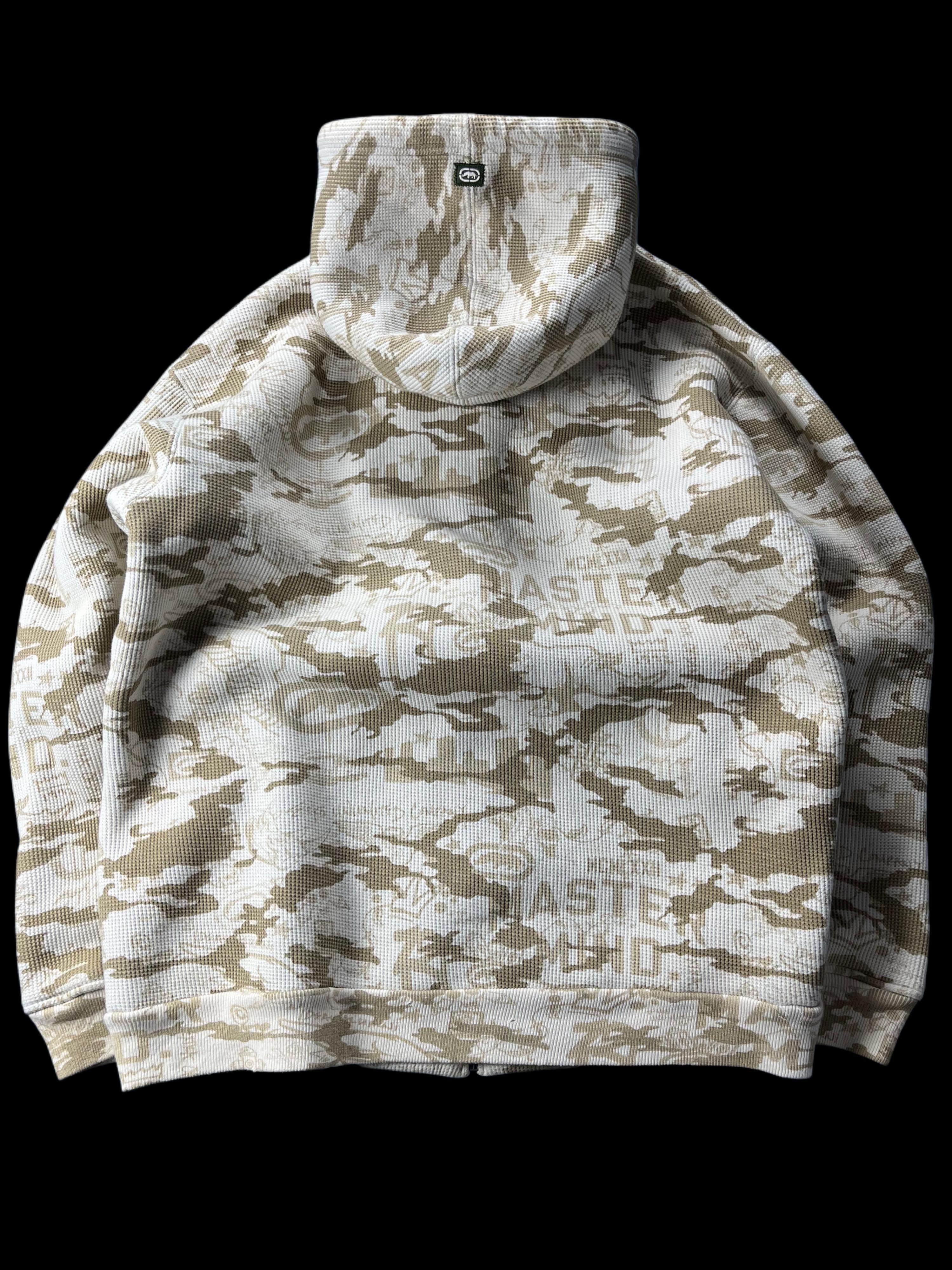 VINTAGE ECKO WAFFLE ZIP UP HOODIE (XL)