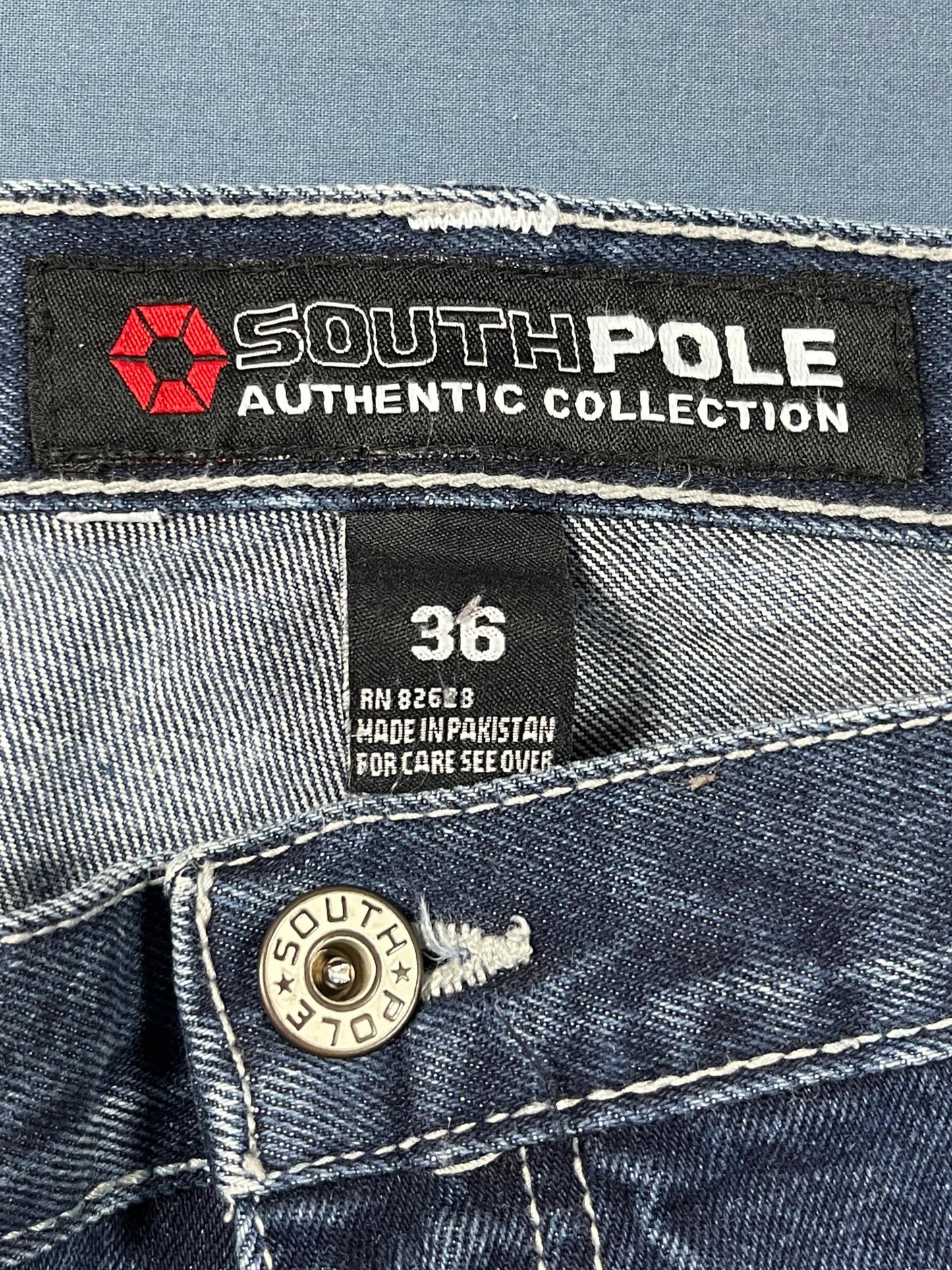 BAGGY SOUTHPOLE WASHED DENIM JEANS (36)