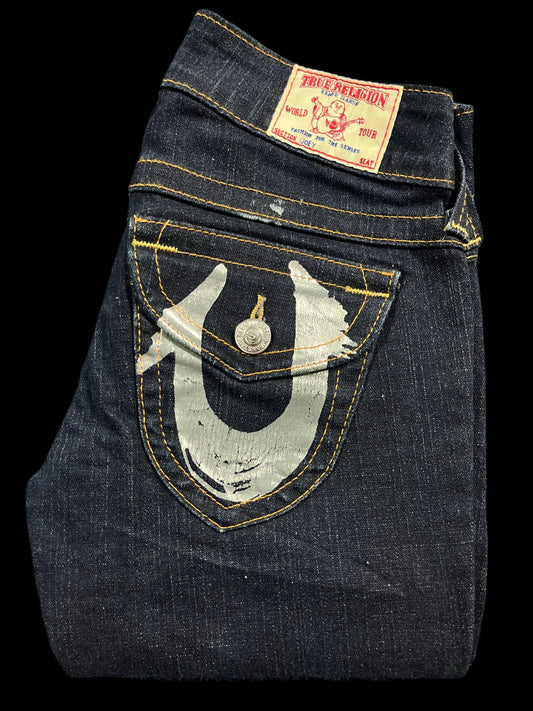 TRUE RELIGION JOEY PAINTED HORSESHOE JEANS (25)
